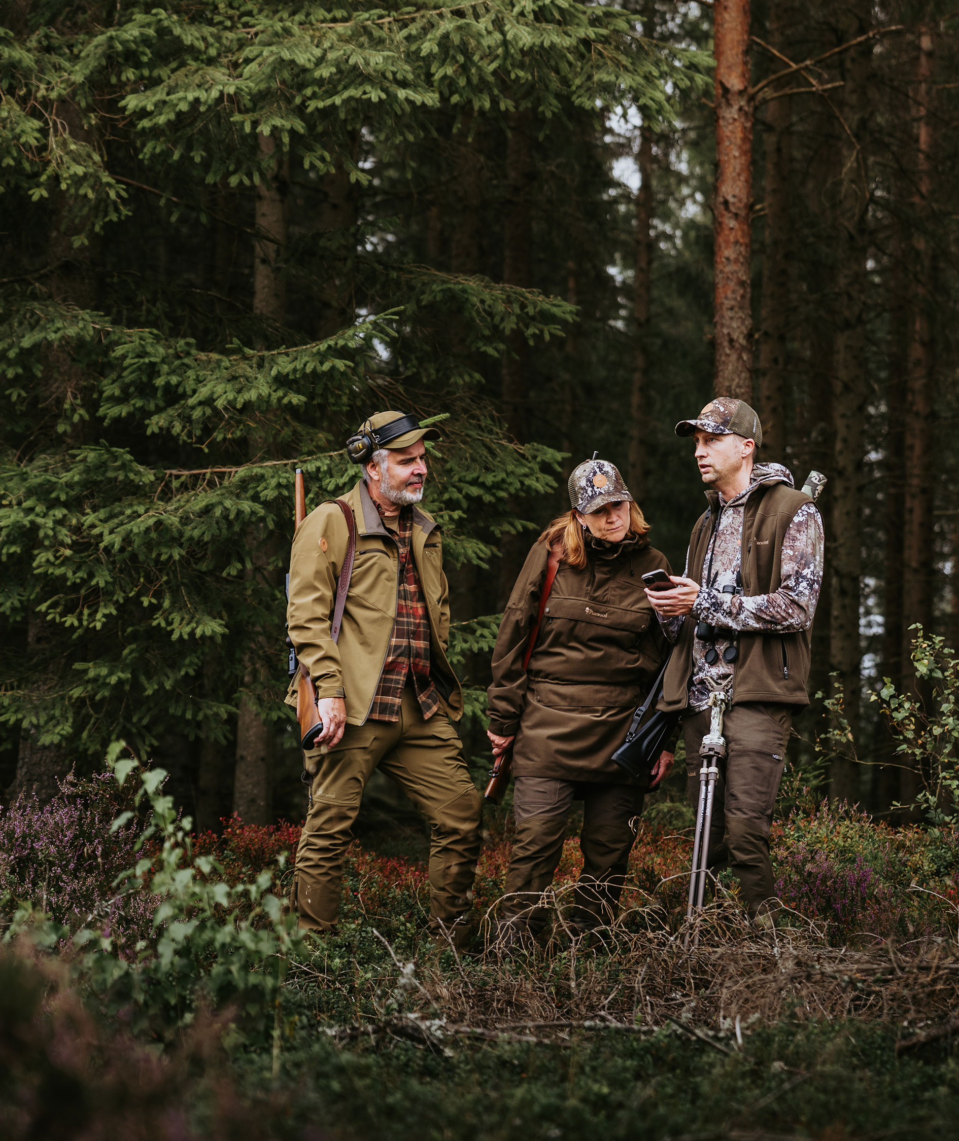 Pinewood Furudal Hunters hybrid stretch bukser, Olive green, large image number 13