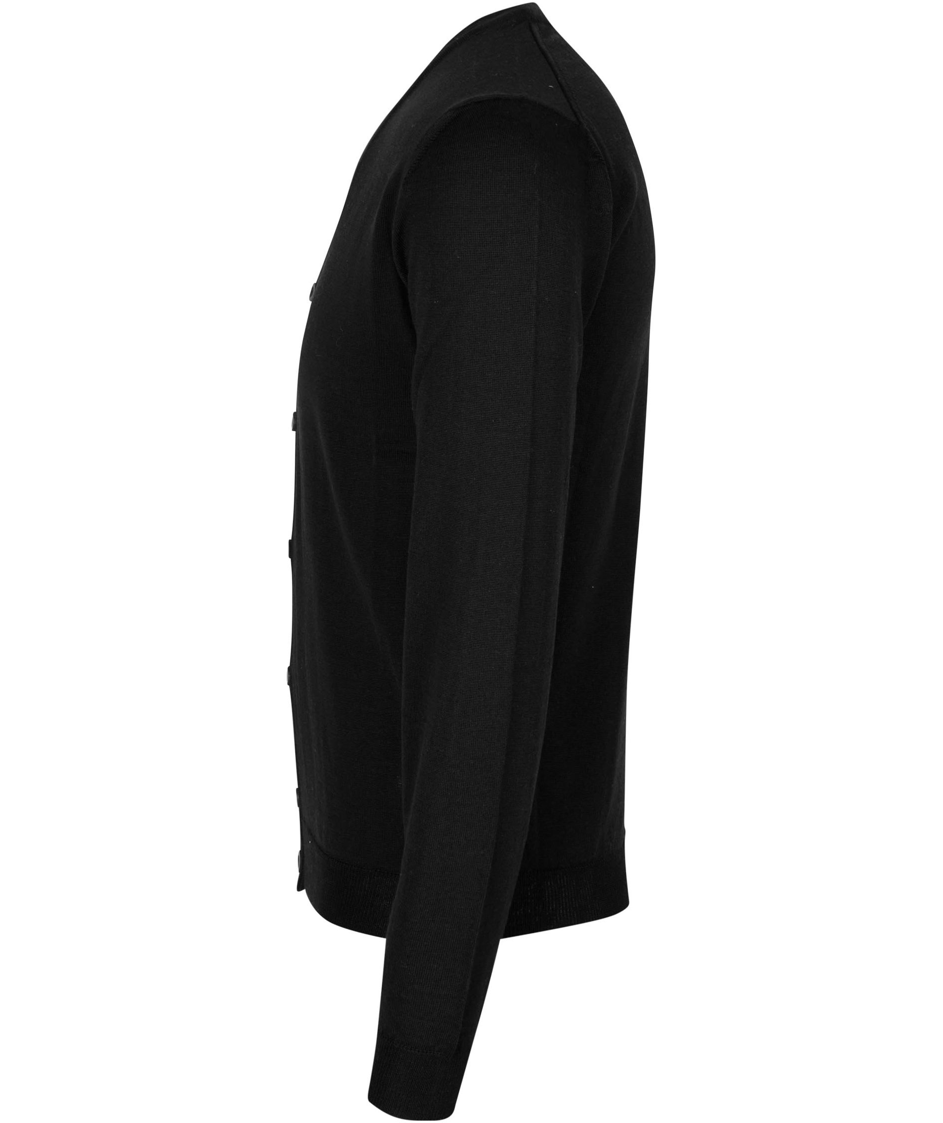 ID knitted cardigan with merino wool, Black, large image number 2