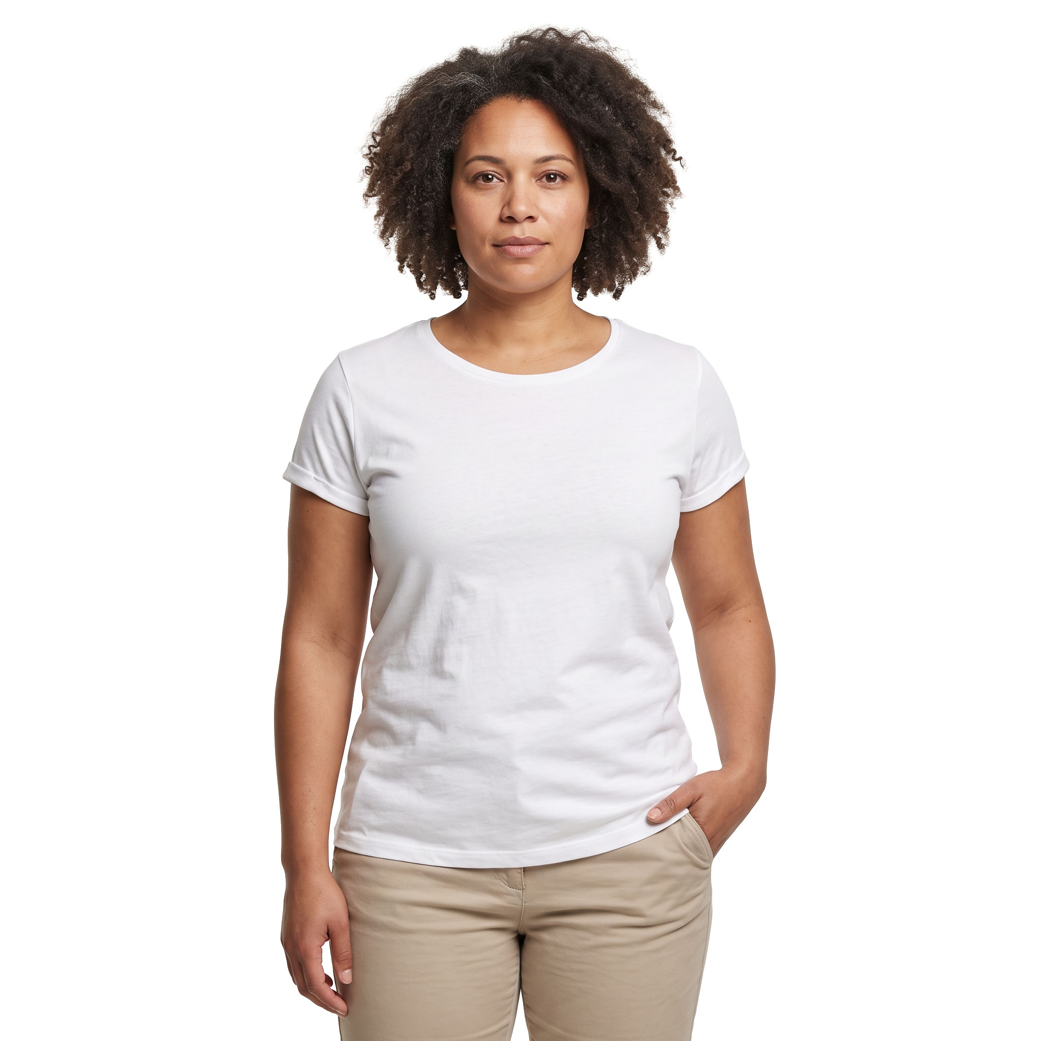 Tee Jays T-shirt dam, Vit, large image number 2