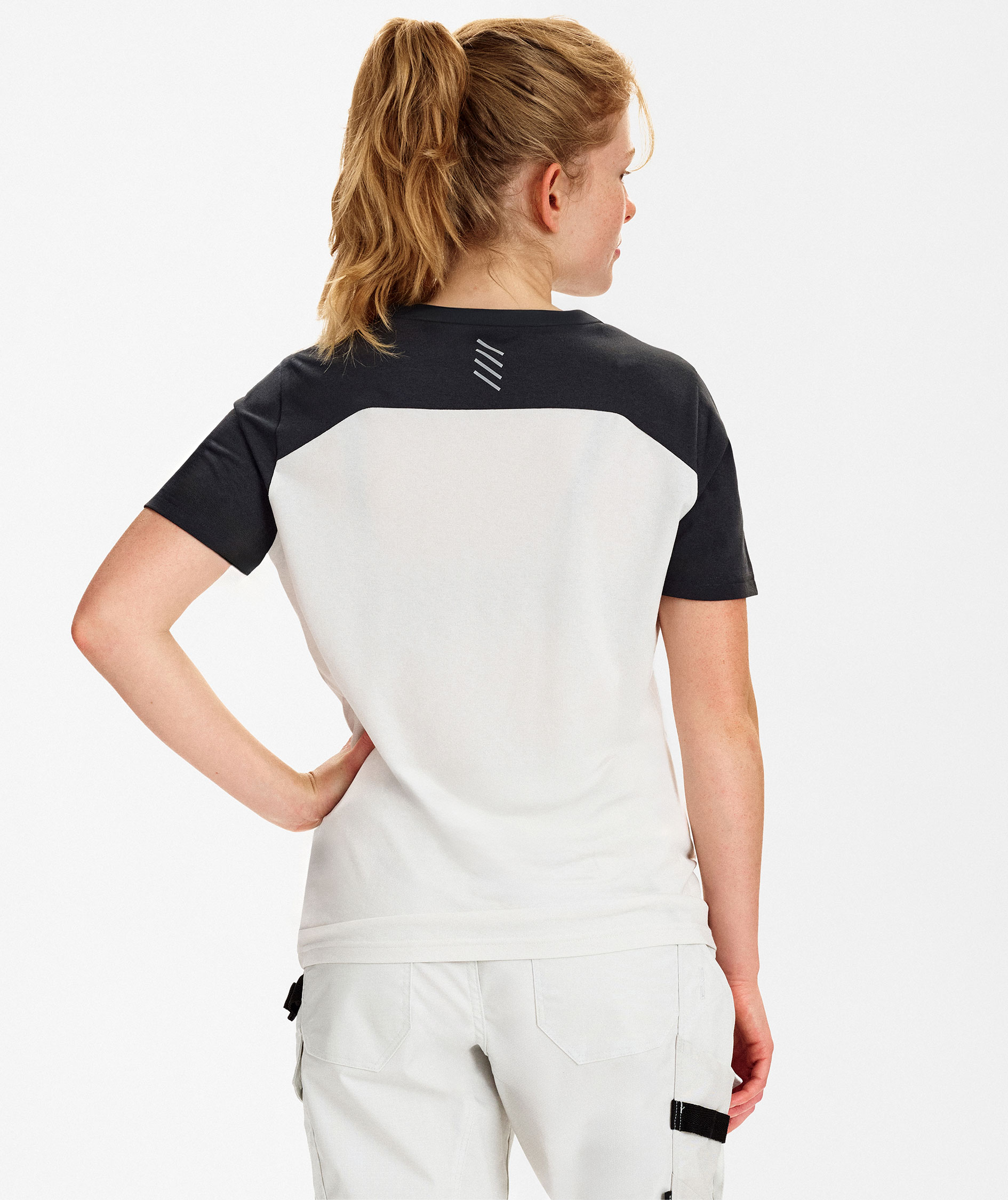 Engel Entire women's T-shirt, Bone White/Anthracite Grey, large image number 3