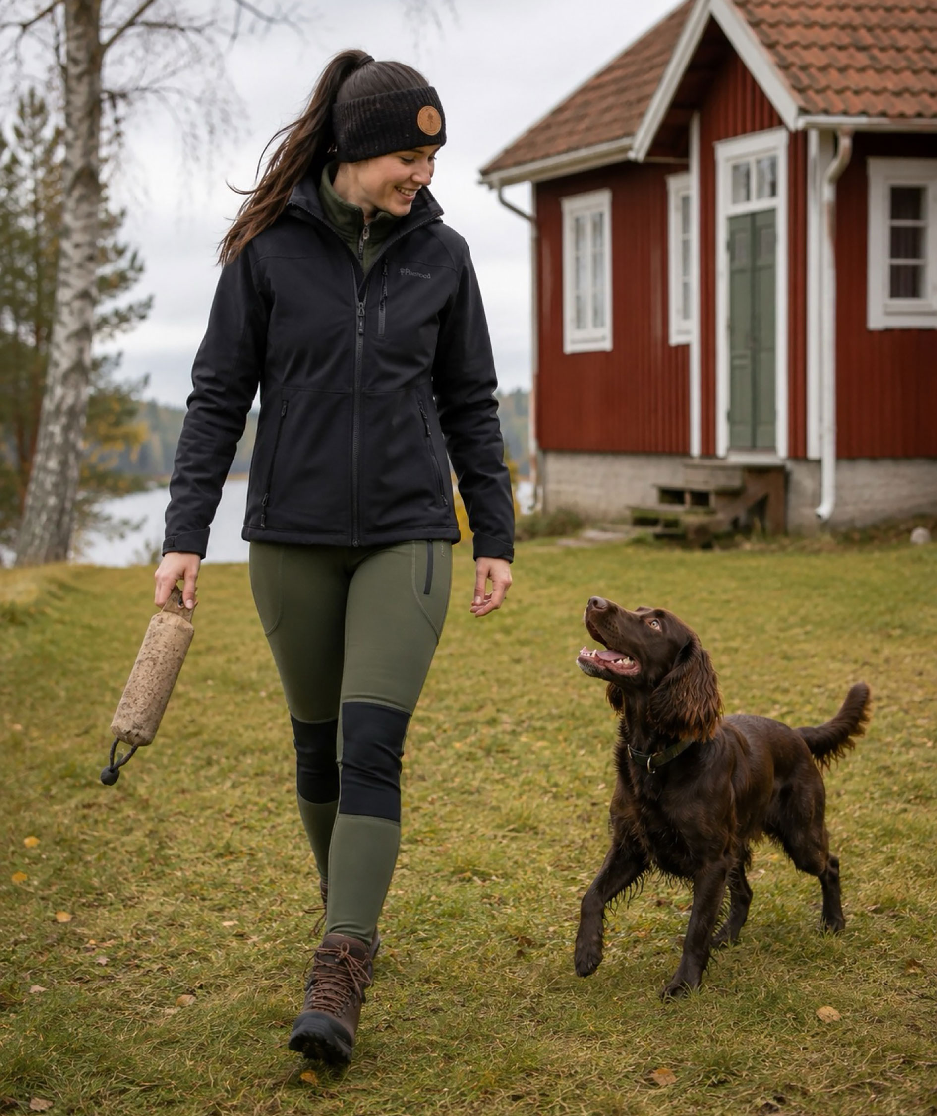 Pinewood Dog Sports Hybrid dame softshelljakke, Black, large image number 1