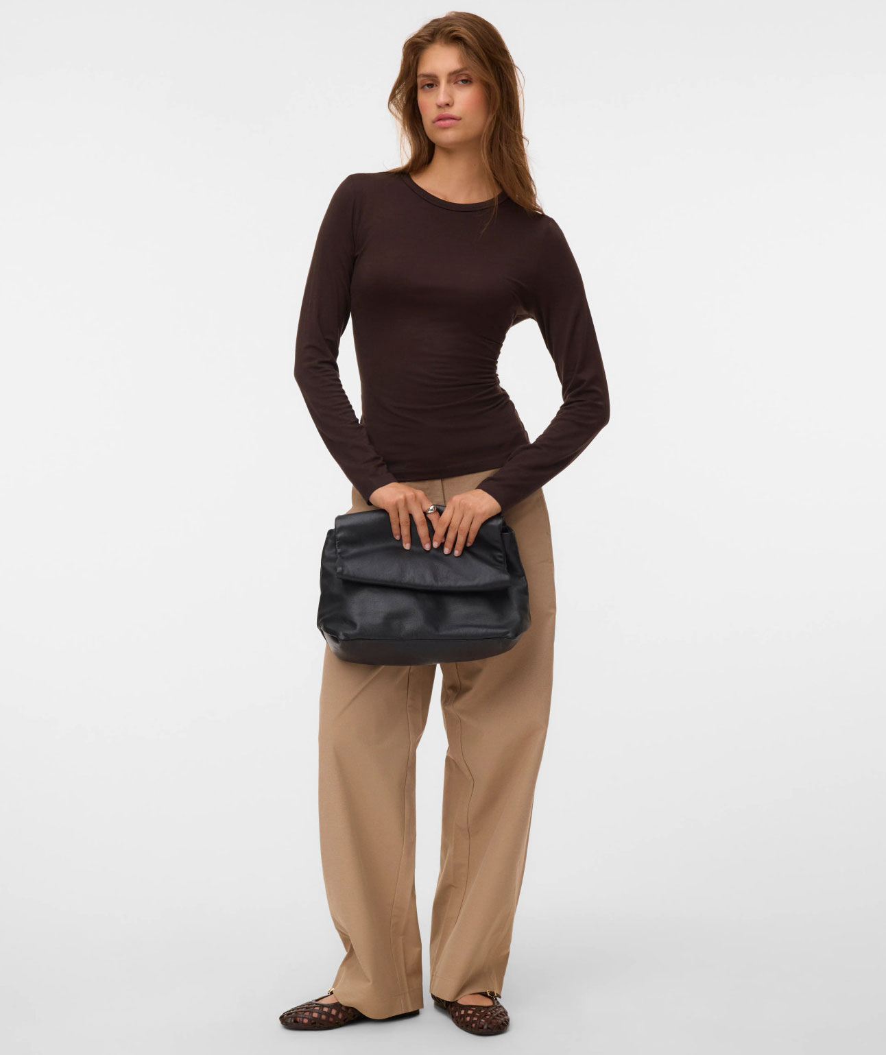 Vero Moda VMADA long-sleeved T-shirt, Chocolate Torte, large image number 4
