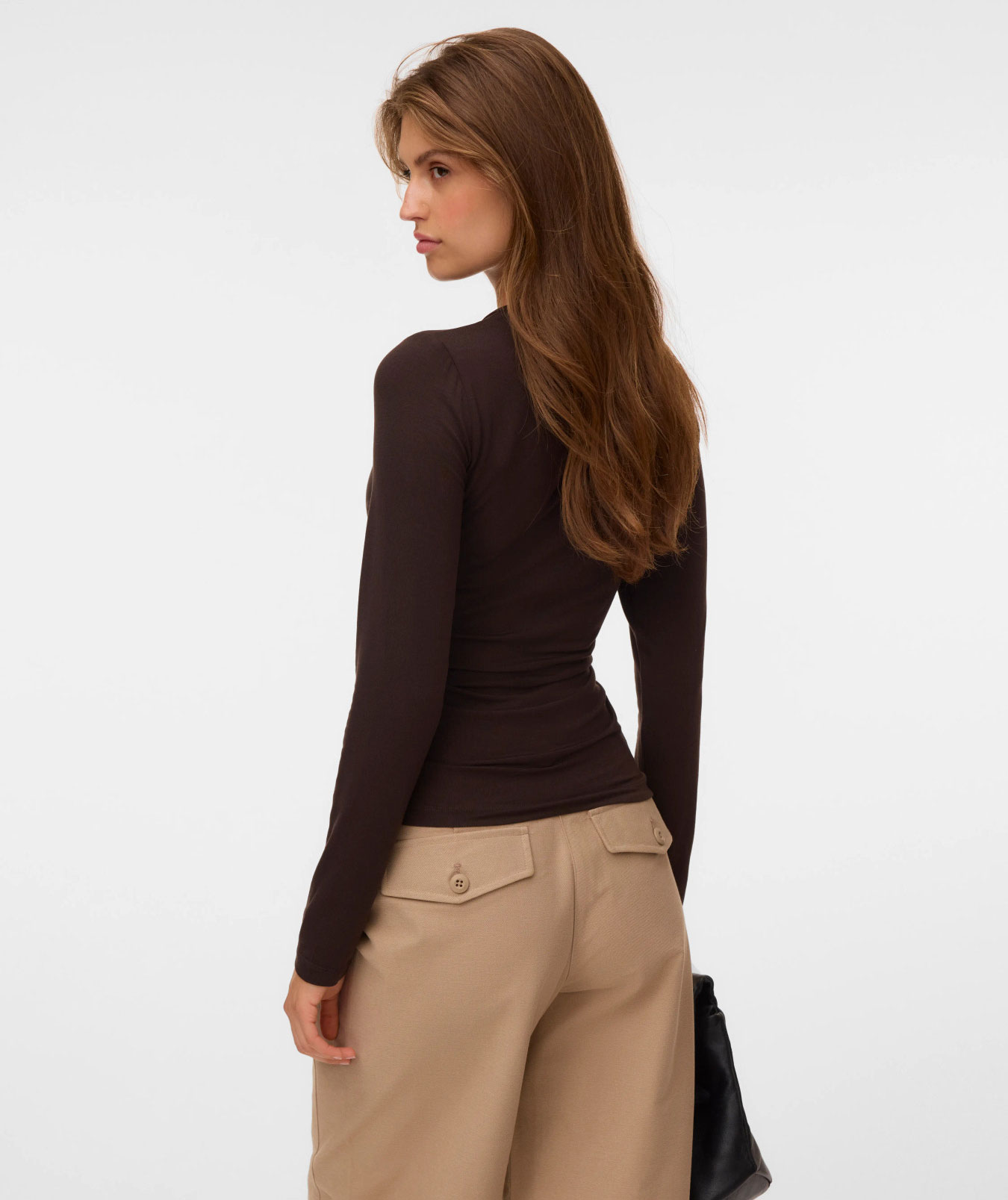 Vero Moda VMADA long-sleeved T-shirt, Chocolate Torte, large image number 2