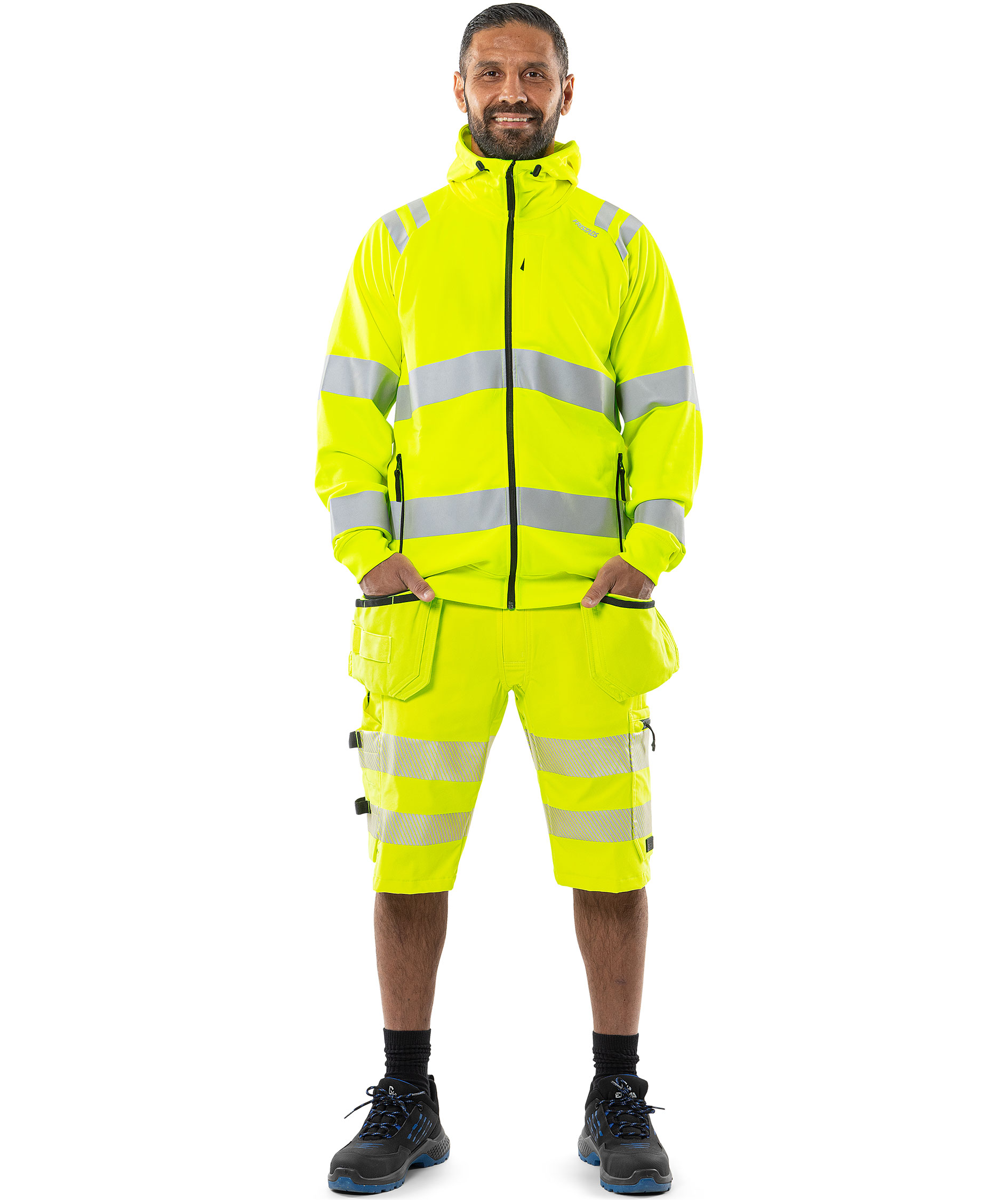 Fristads Green hoodie med dragkedja 7865 GPSW