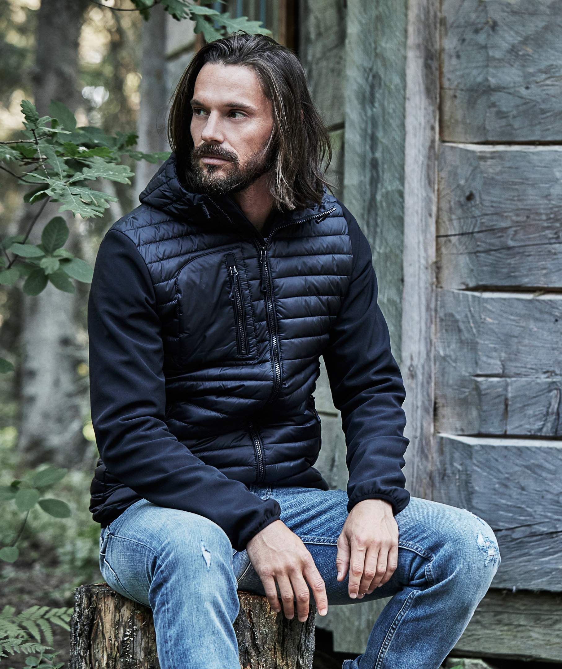 Tee Jays Hooded Crossover jacket, Black, large image number 2