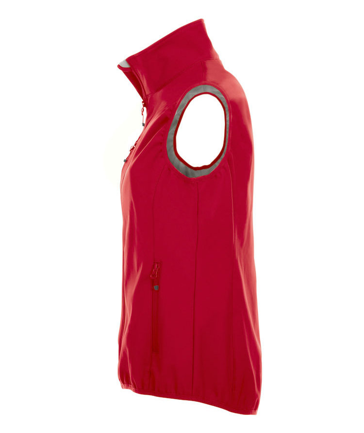Clique Basic dame softshellvest, R&oslash;d, large image number 3
