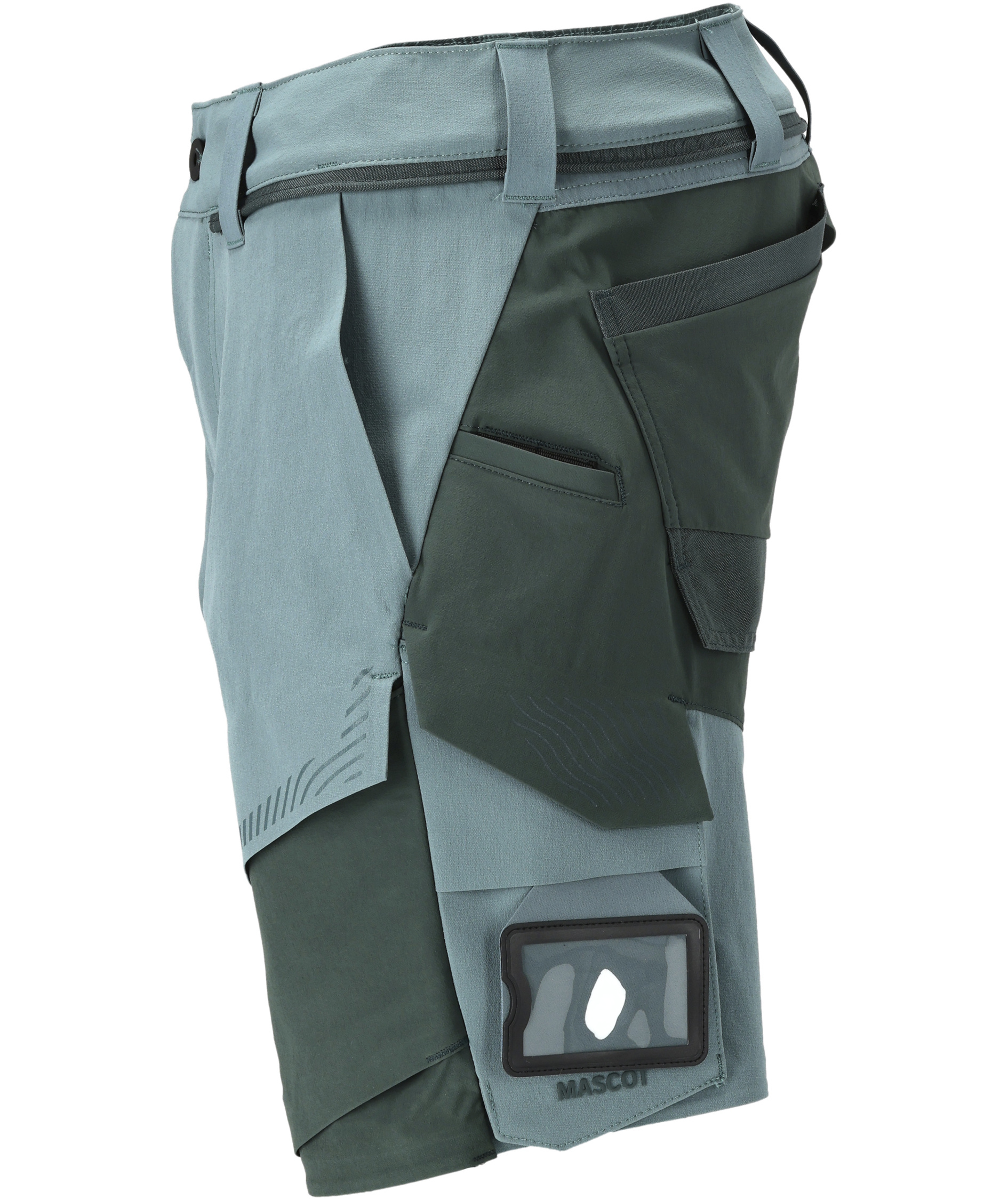 Mascot Customized arbeidsshorts full stretch, Lys skogsgr&oslash;nn/Skogsgr&oslash;nn, large image number 3