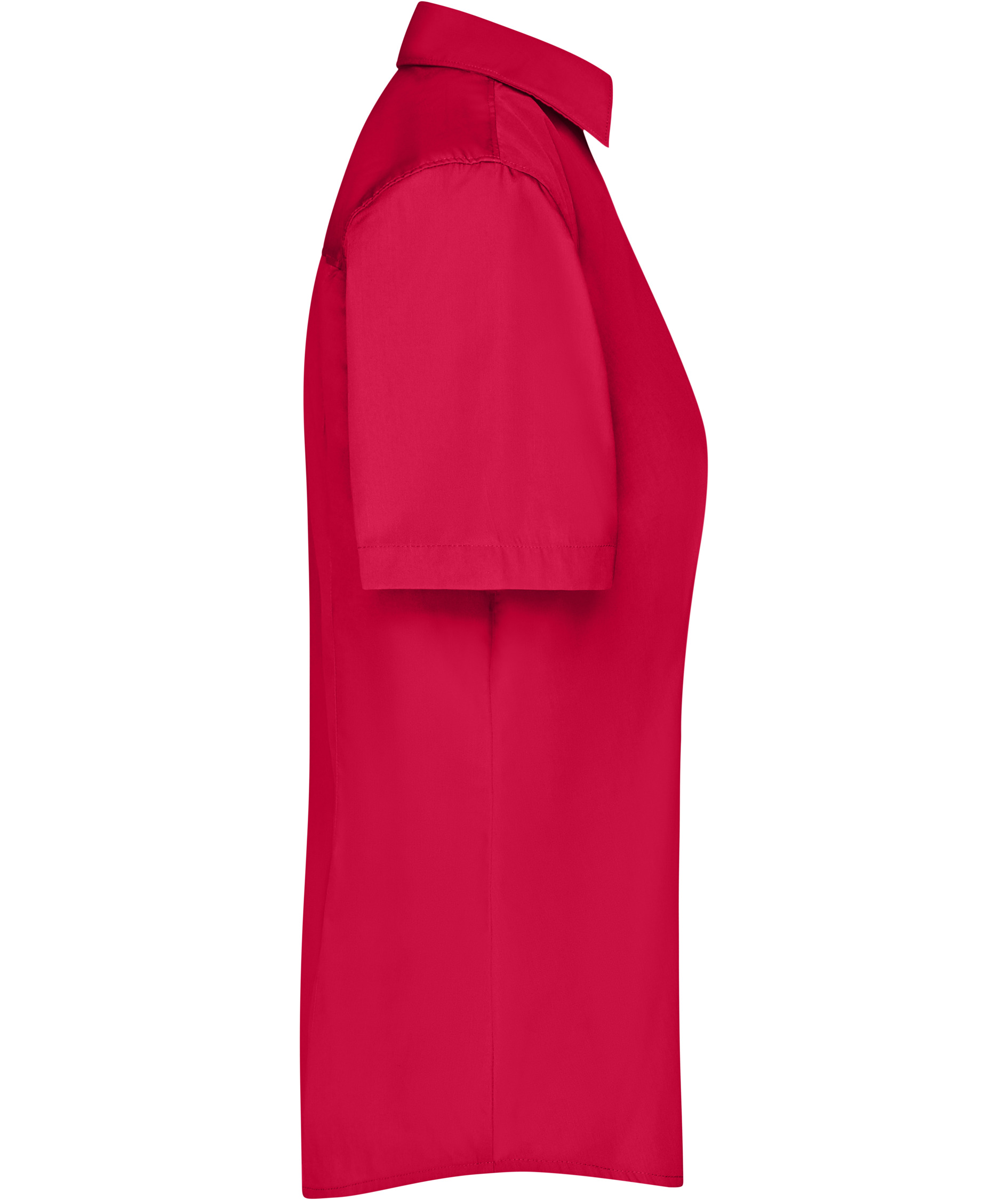 James & Nicholson kort&auml;rmad Modern fit skjorta dam, R&ouml;d, large image number 2