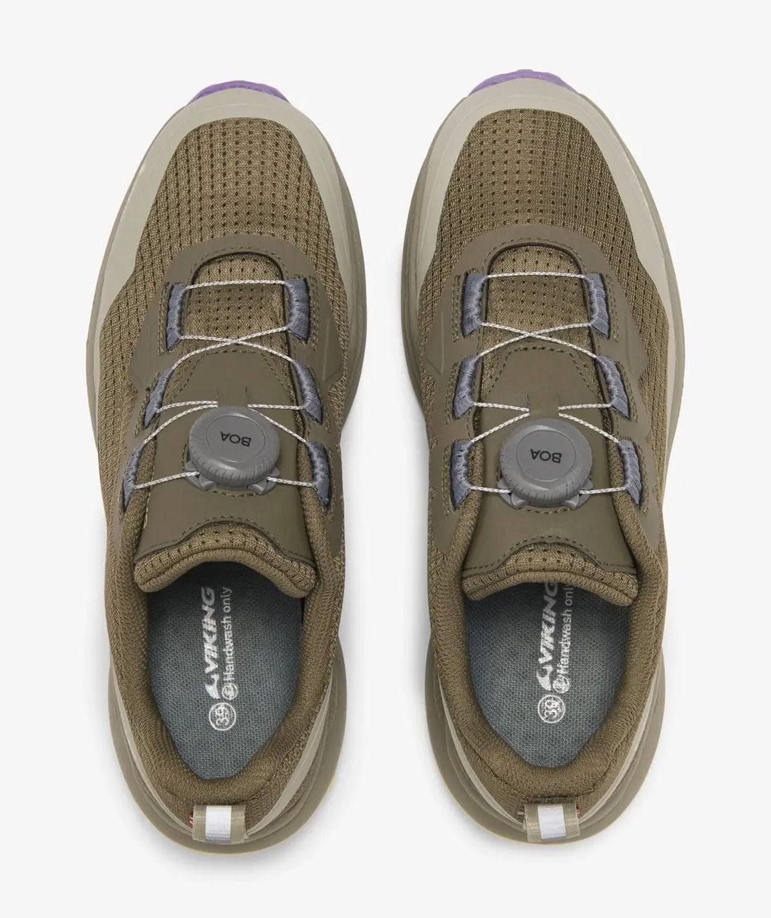 Viking Motion Low BOA W women's sneakers, Olive/Lilac, large image number 3