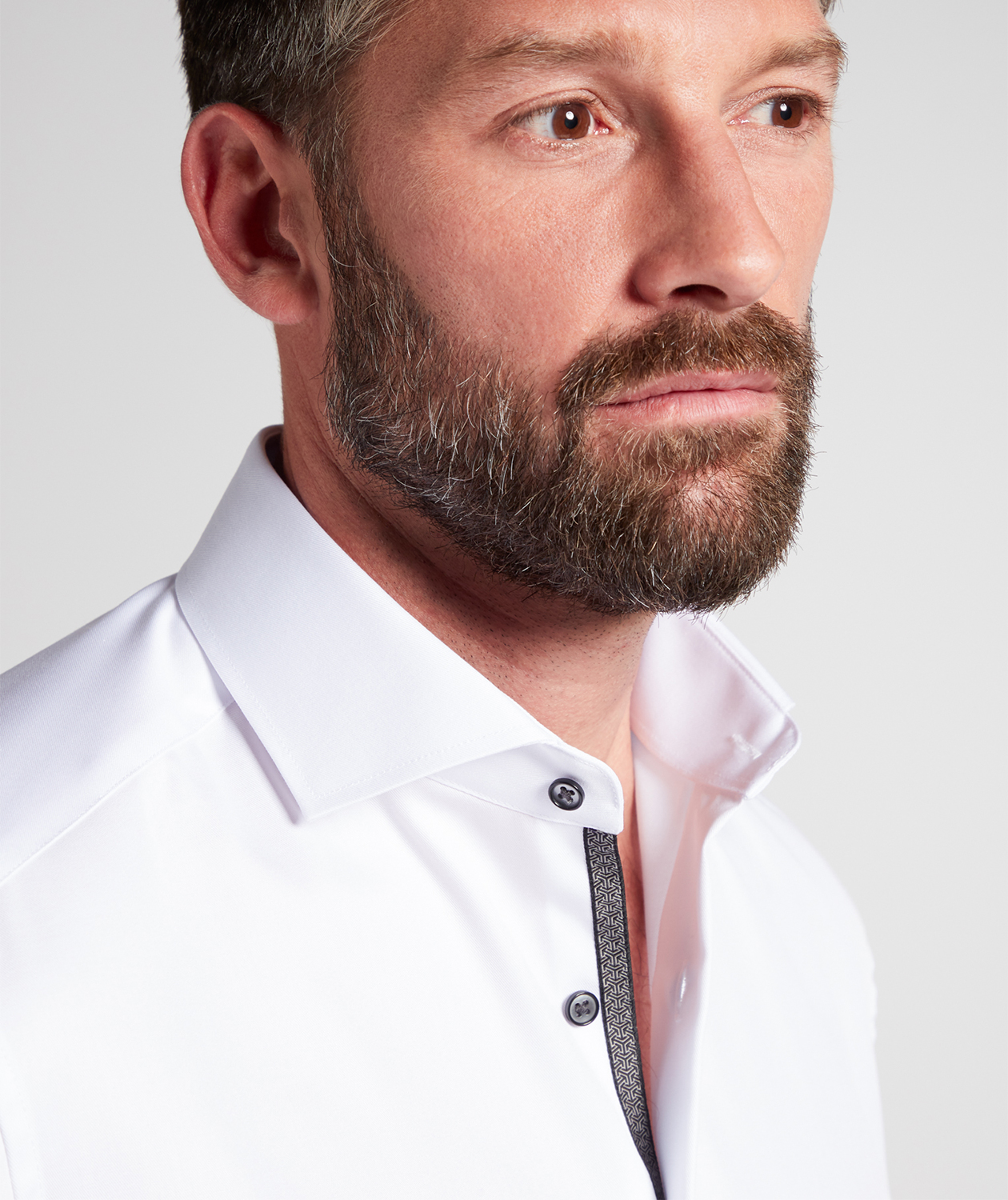 Eterna Cover Comfort fit shirt with contrast, White, large image number 4