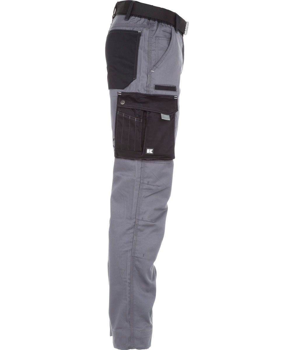 Kramp Original Light work trousers with belt, Grey/Black, large image number 3