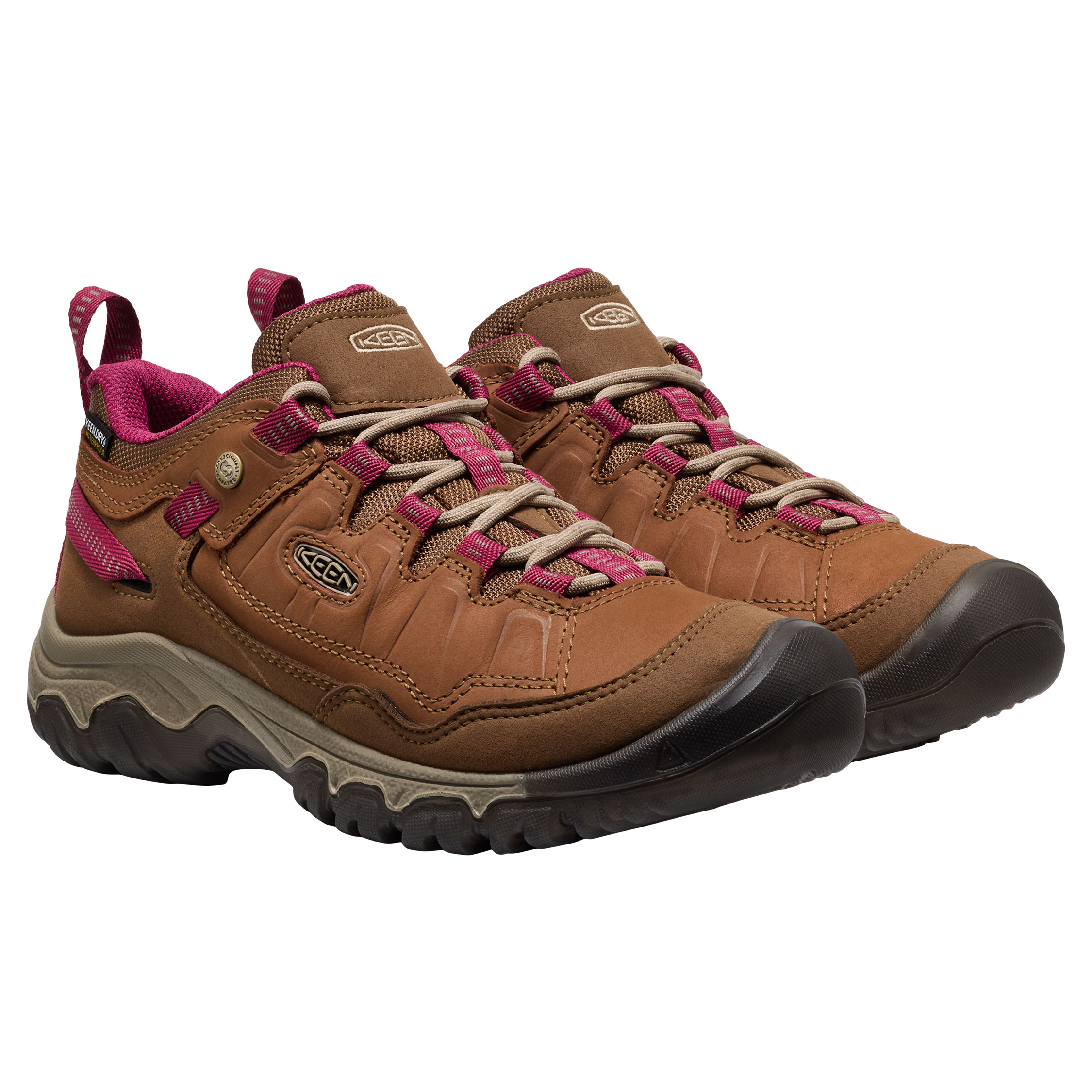 Keen Targhee IV WP women's hiking shoes, Bison/Beaujolais, large image number 3