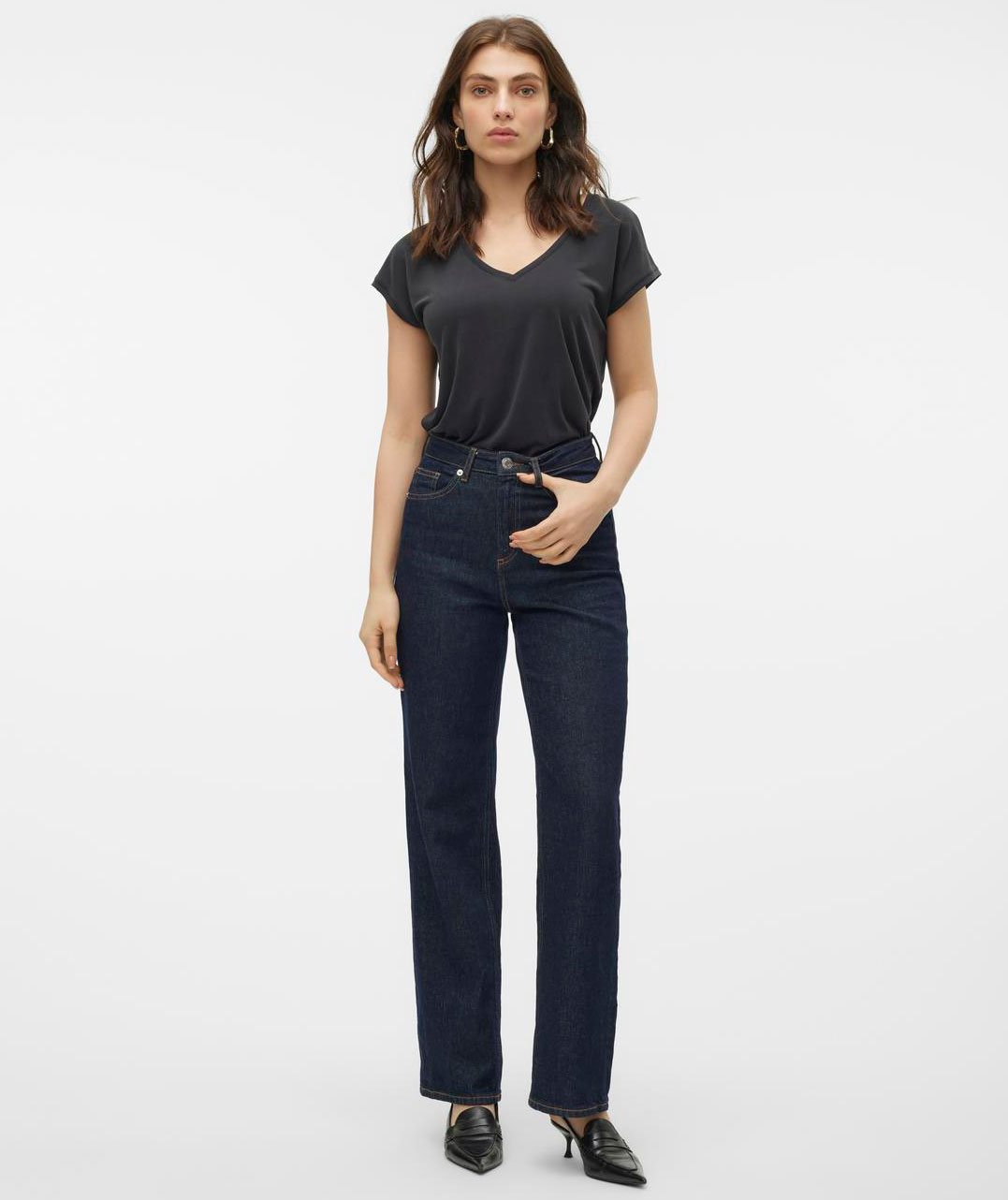 Vero Moda VMFILLI women's T-shirt, Black, large image number 5