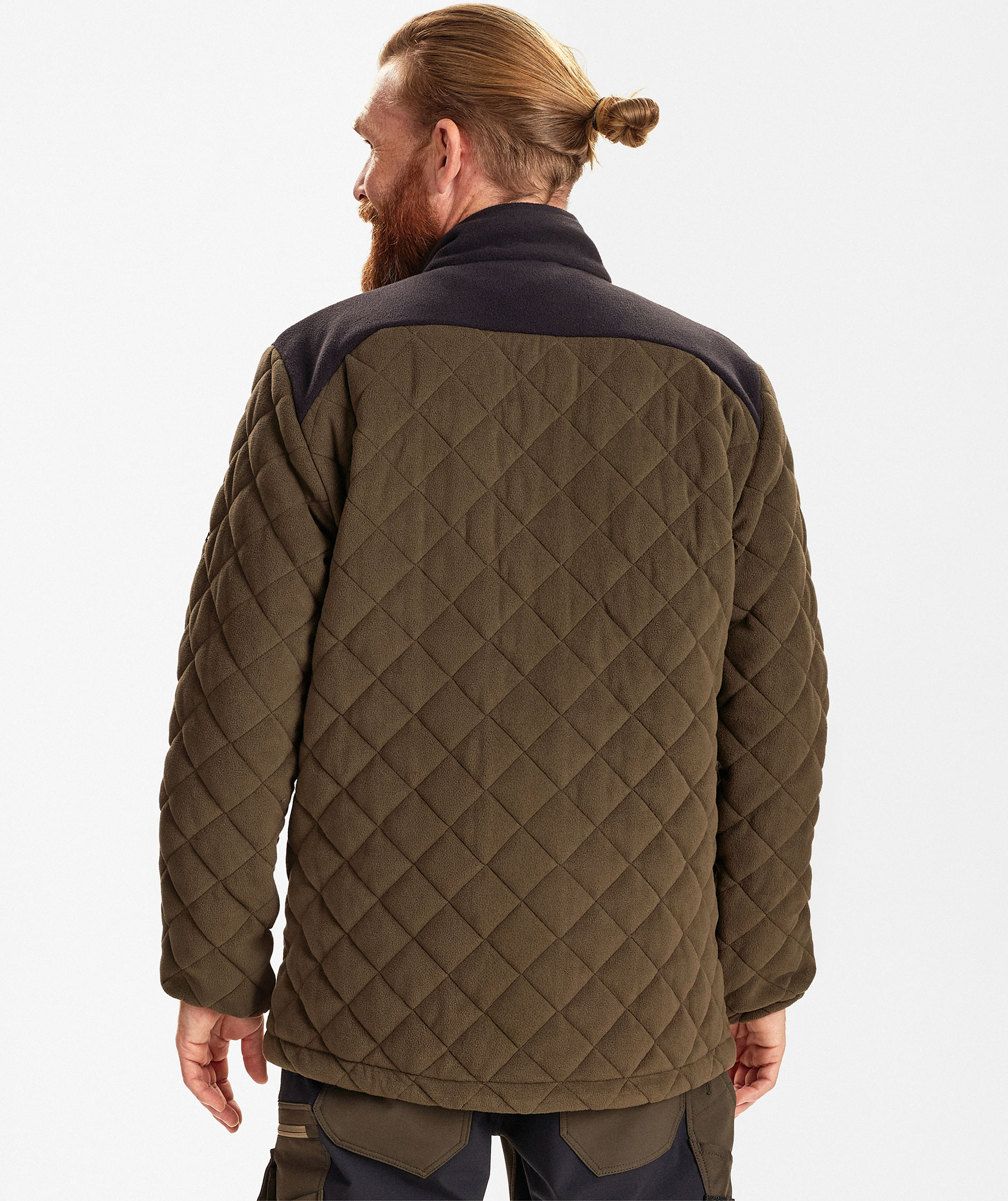 Engel Entire vadderad fleecejacka, Forest Green/Black, large image number 4