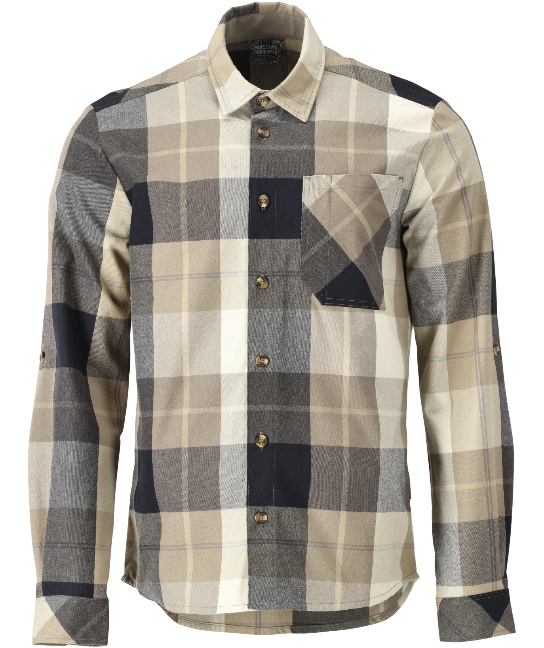 Mascot Customized flannelskjorte, M&oslash;rk Sand, M&oslash;rk Sand, swatch