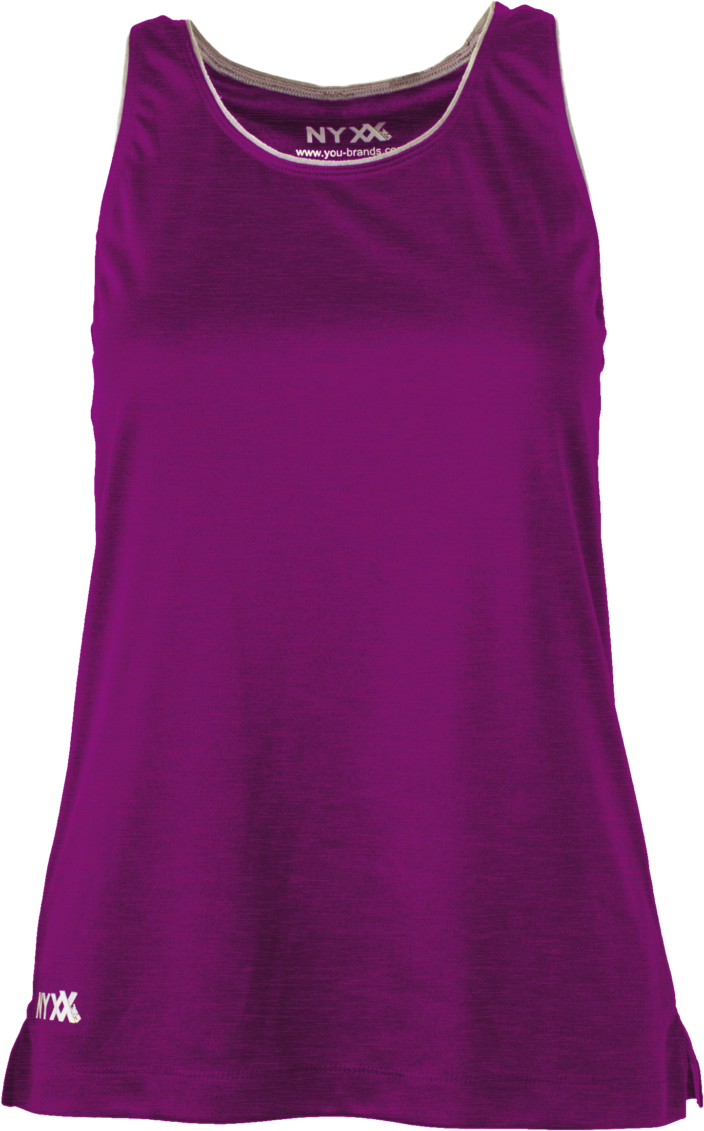 NYXX Dynamic figursyet dame tank top, Fiolettmeleret