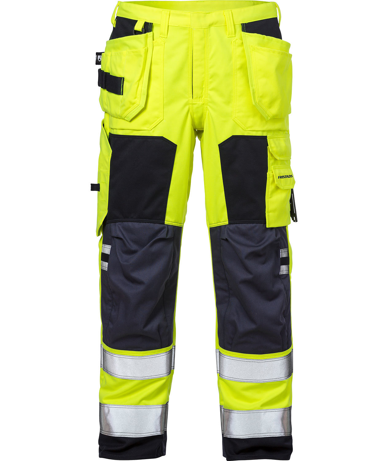 Fristads Flamestat h&aring;ndv&aelig;rkerbukser 2075, Hi-vis&nbsp;Gul/Marine, large image number 0