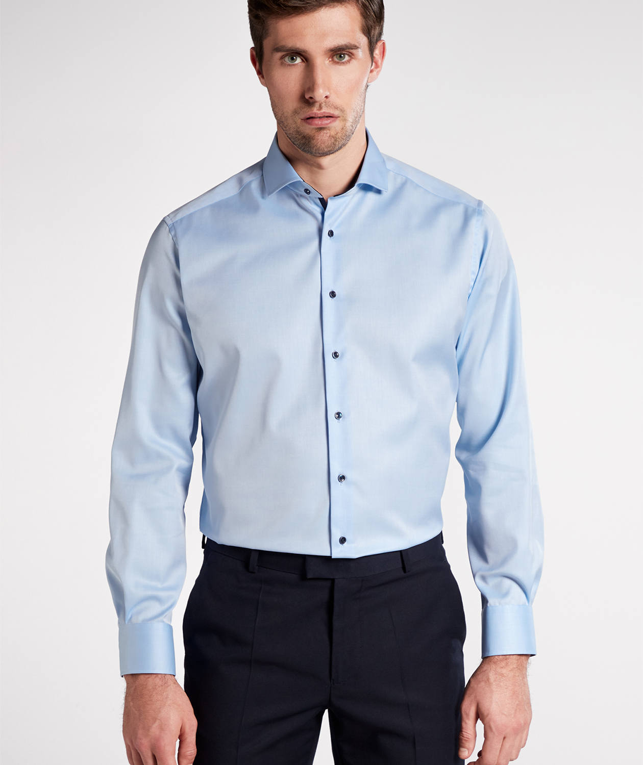 Eterna Cover Modern fit skjorte med kontrast