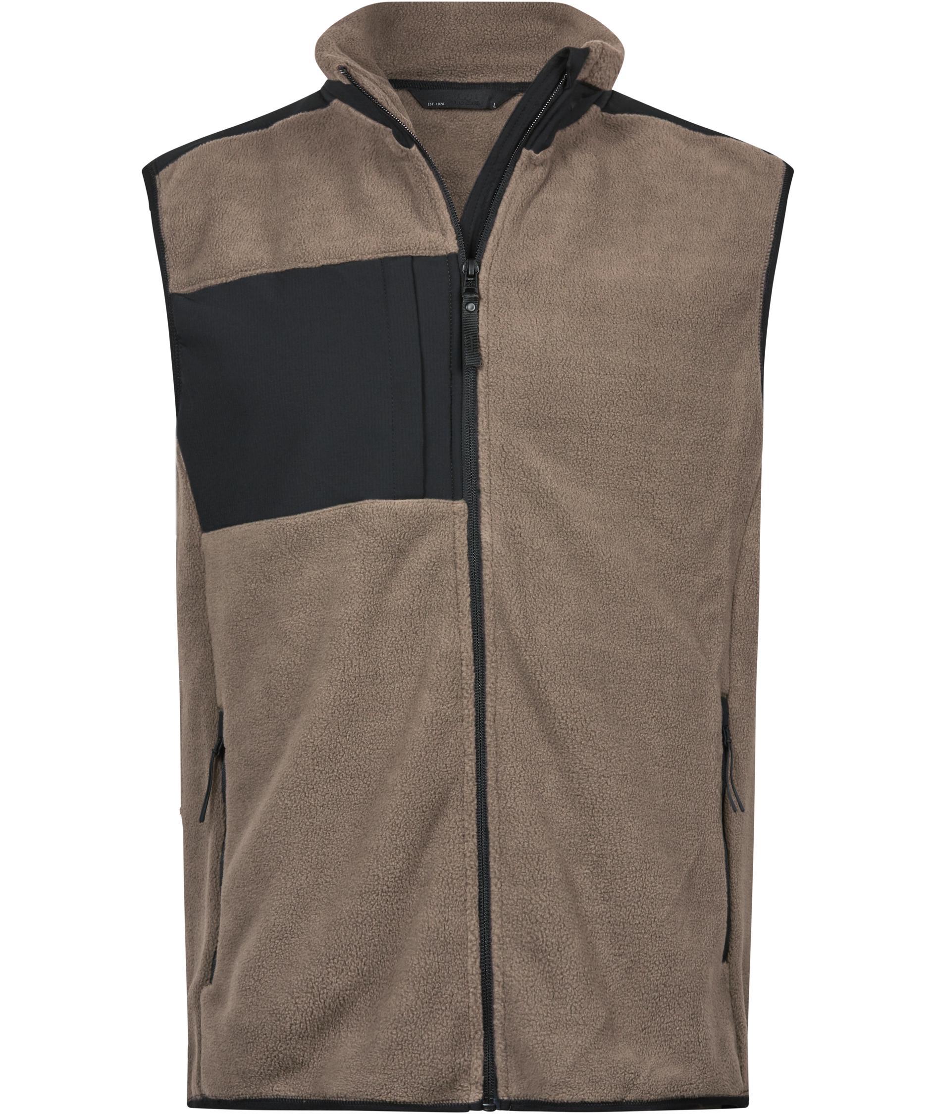 Tee Jays mountain fleece v&auml;s, Clay/black