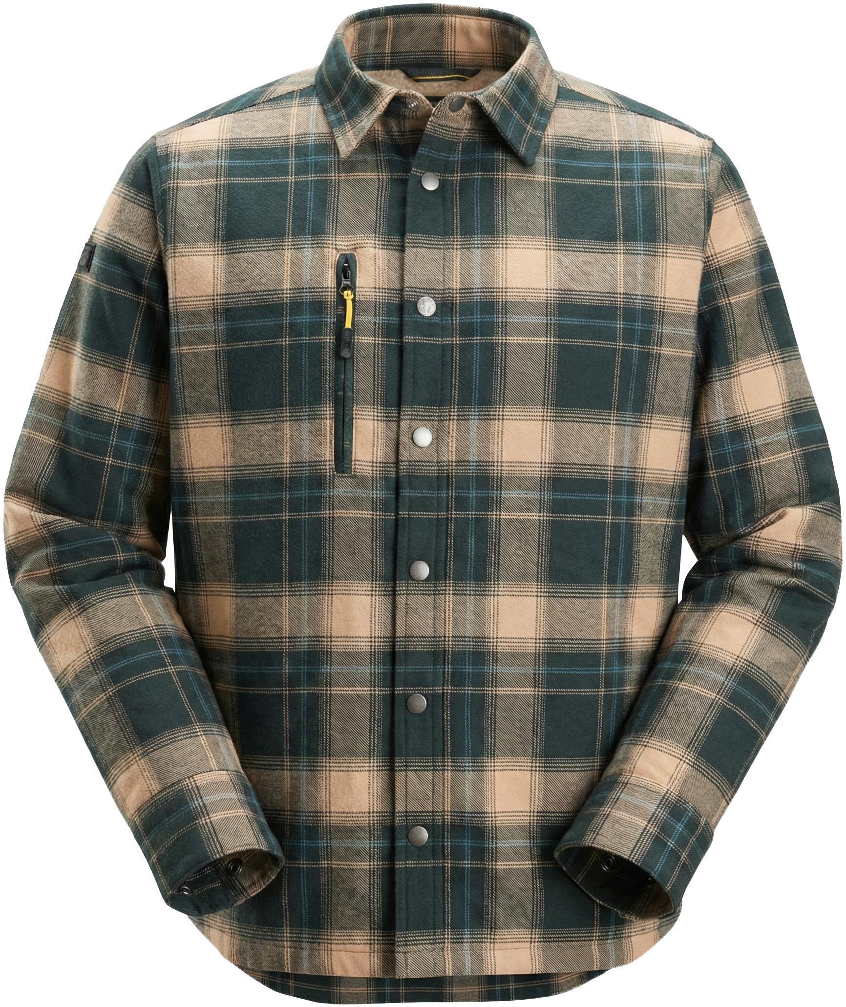 Snickers AllroundWork Flanell Hemdjacke 8522, Light Brown/Black, Light Brown/Black, swatch