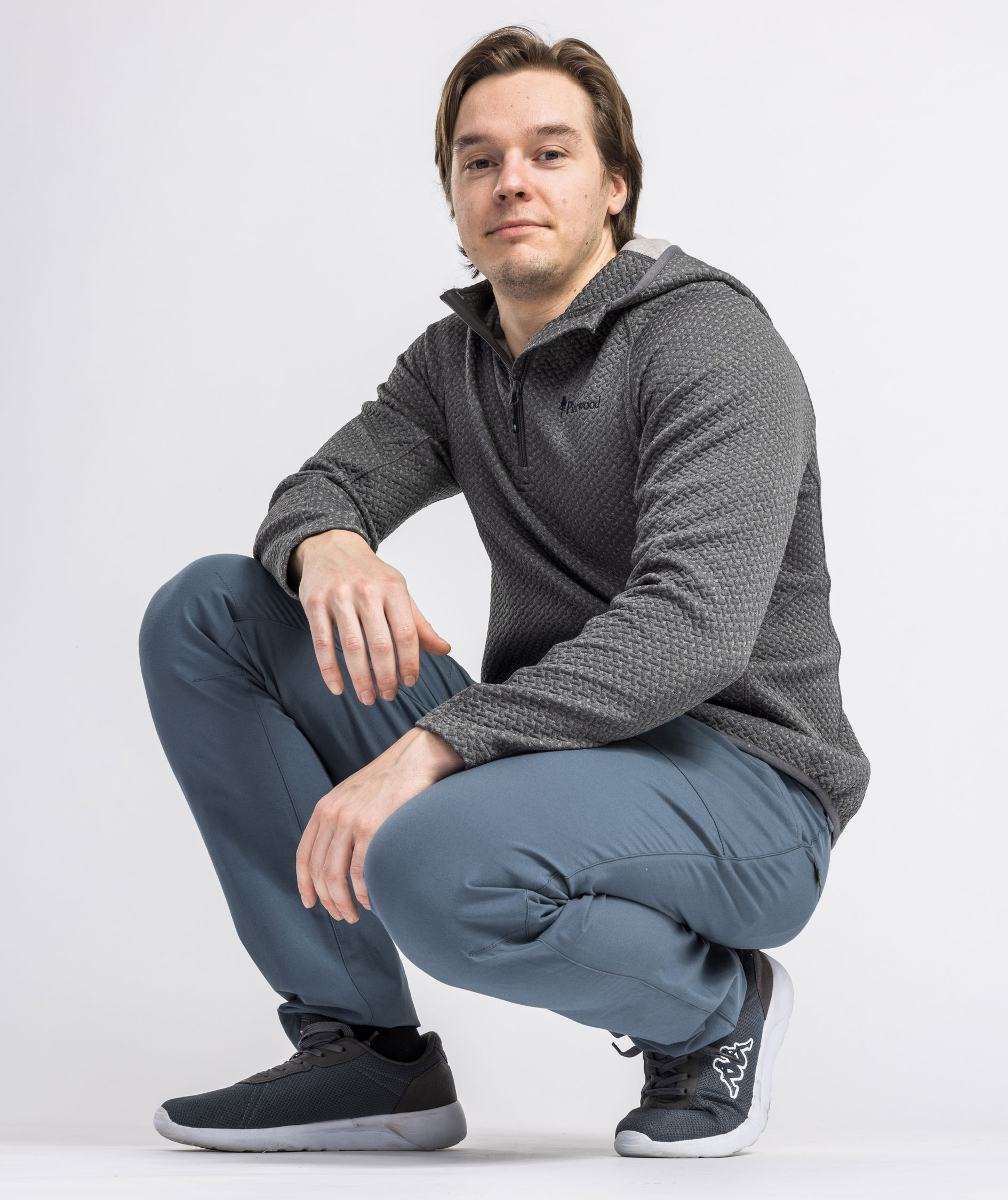 Pinewood Finnveden half-zip h&aelig;ttetr&oslash;je, Grey melange 