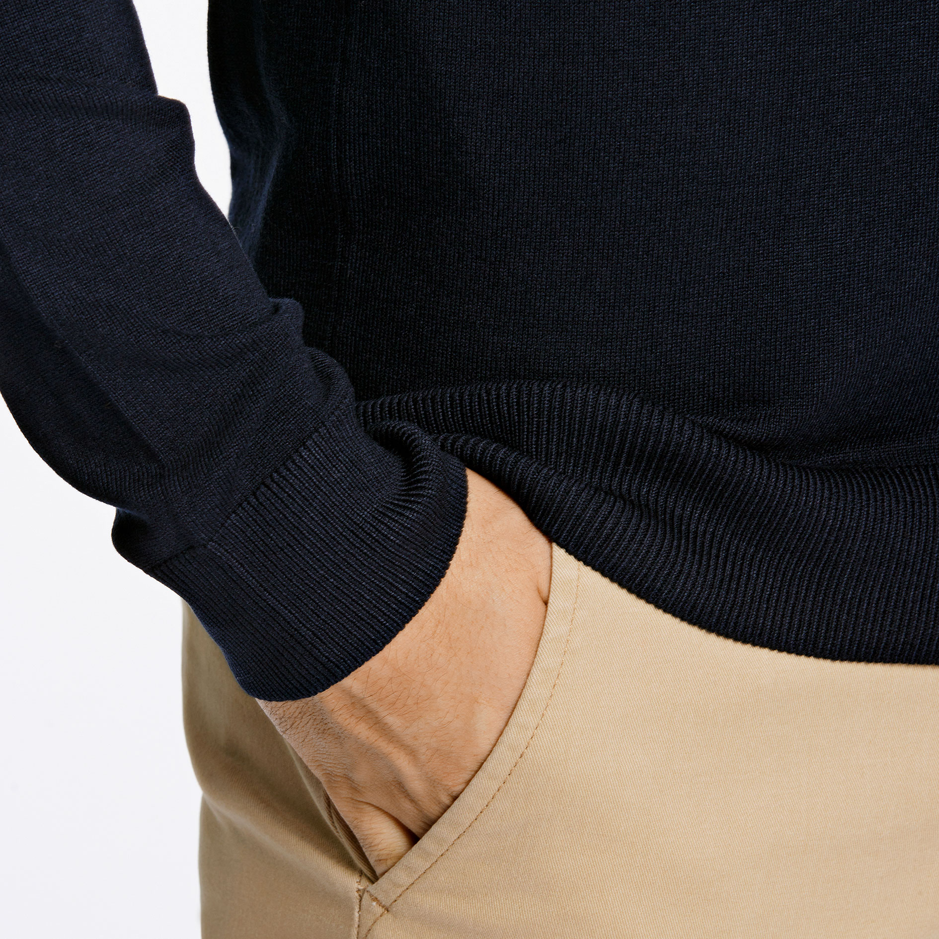 Lindbergh stickad tr&ouml;ja, Navy, large image number 4