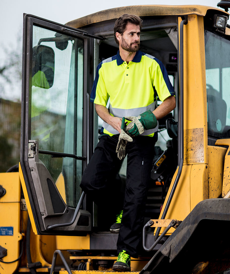 YOU Bor&aring;s synligheds polo T-shirt, Hi-Vis&nbsp;Gul, large image number 4