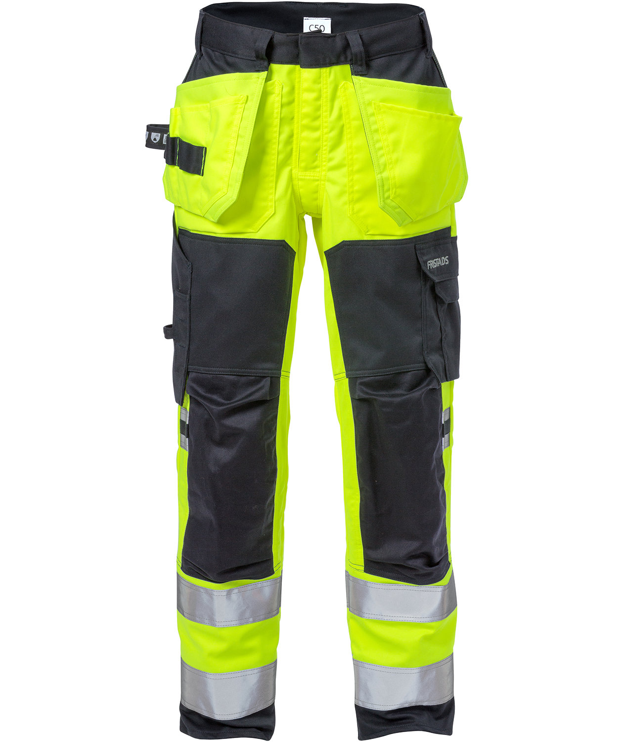 Fristads Flamestat h&aring;ndverksbukse, Hi-vis gul/marinebl&aring;