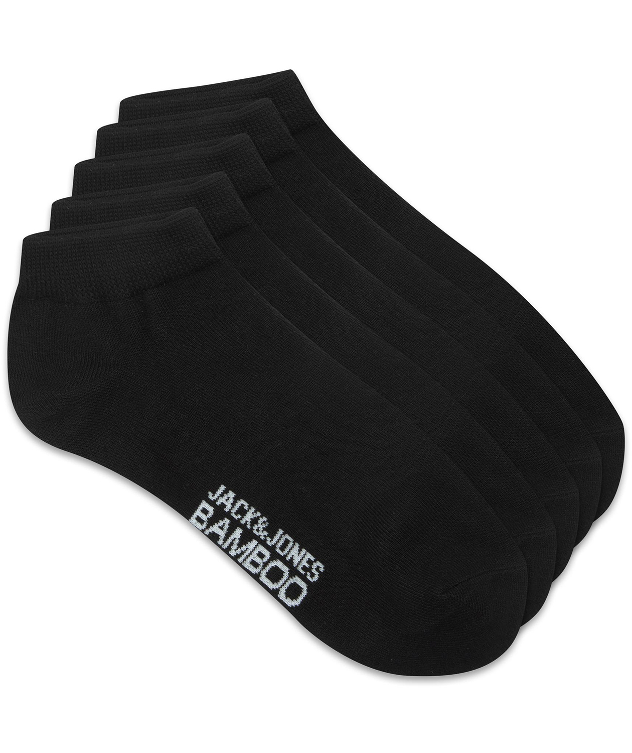 Jack & Jones JABASIC 5-pack bambus ankelstrumpor, Svart