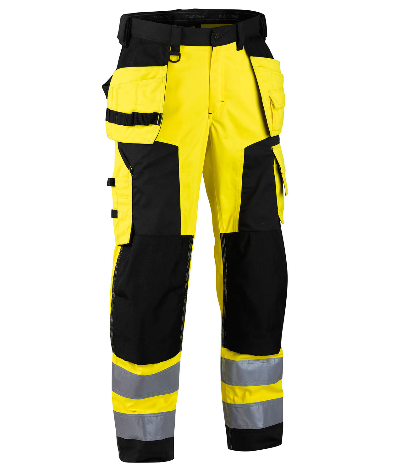 Bl&aring;kl&auml;der softshell h&aring;ndv&aelig;rkerbukser, Hi-vis&nbsp;Gul/Sort, large image number 0