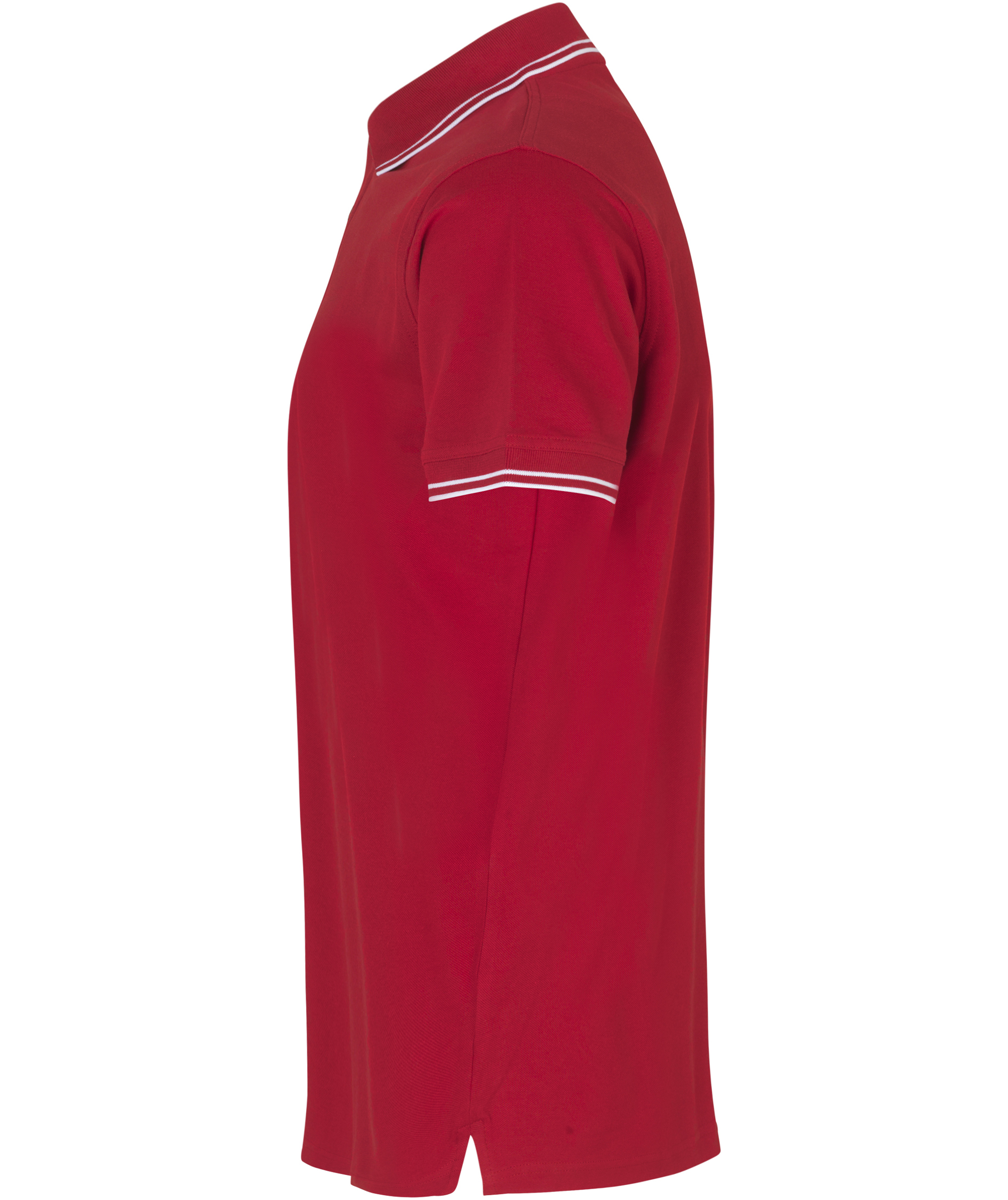 ID Stretch polo T-shirt med kontrast, R&oslash;d, large image number 2