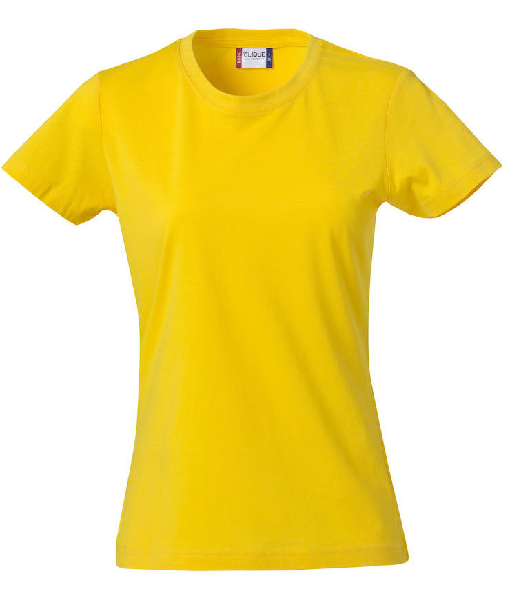Clique Basic T-shirt dam, Citron, Citron, swatch