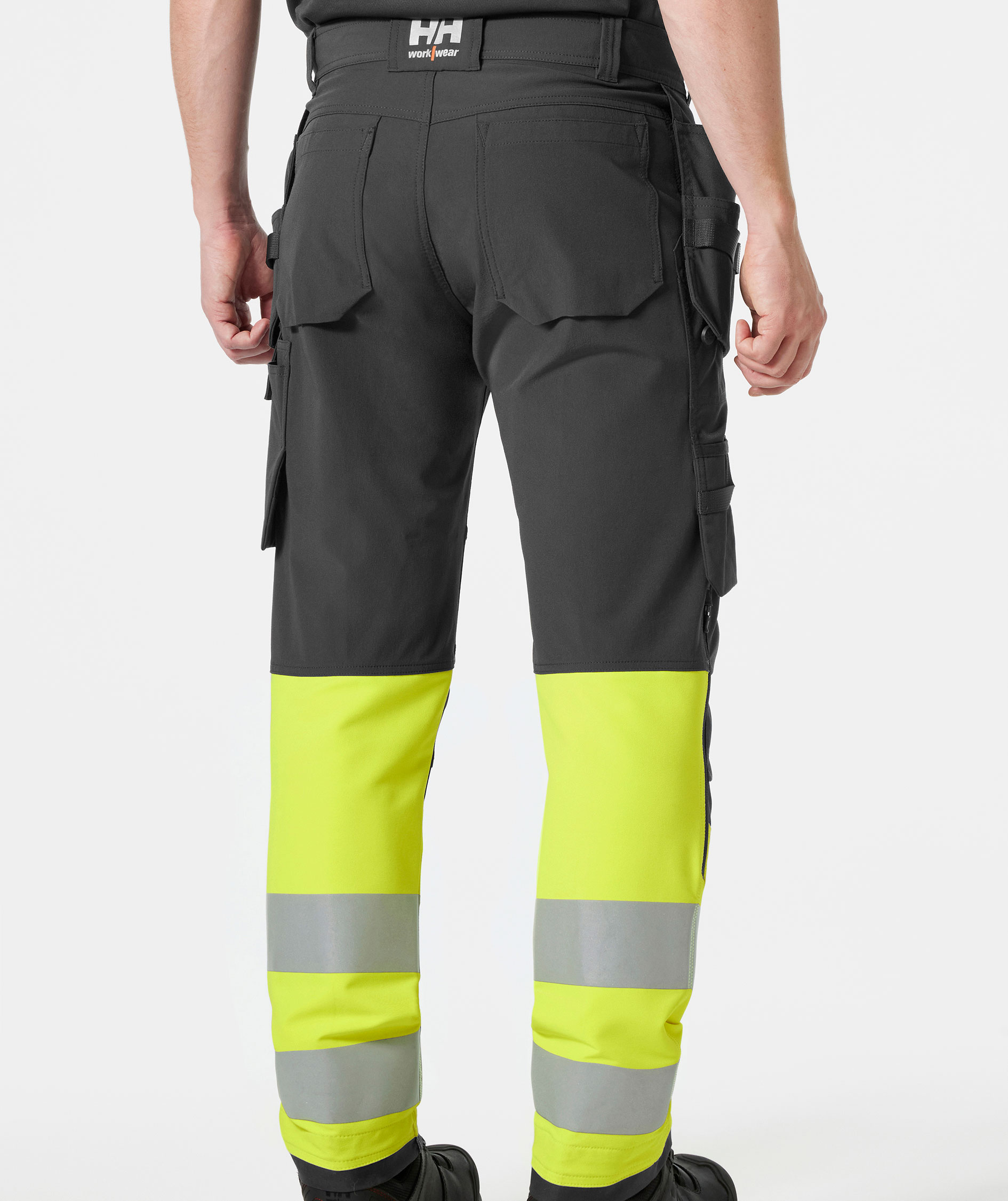 Helly Hansen Alna 4X h&aring;ndv&aelig;rkerbukser full stretch, Hi-vis Gul/Ebony, large image number 3
