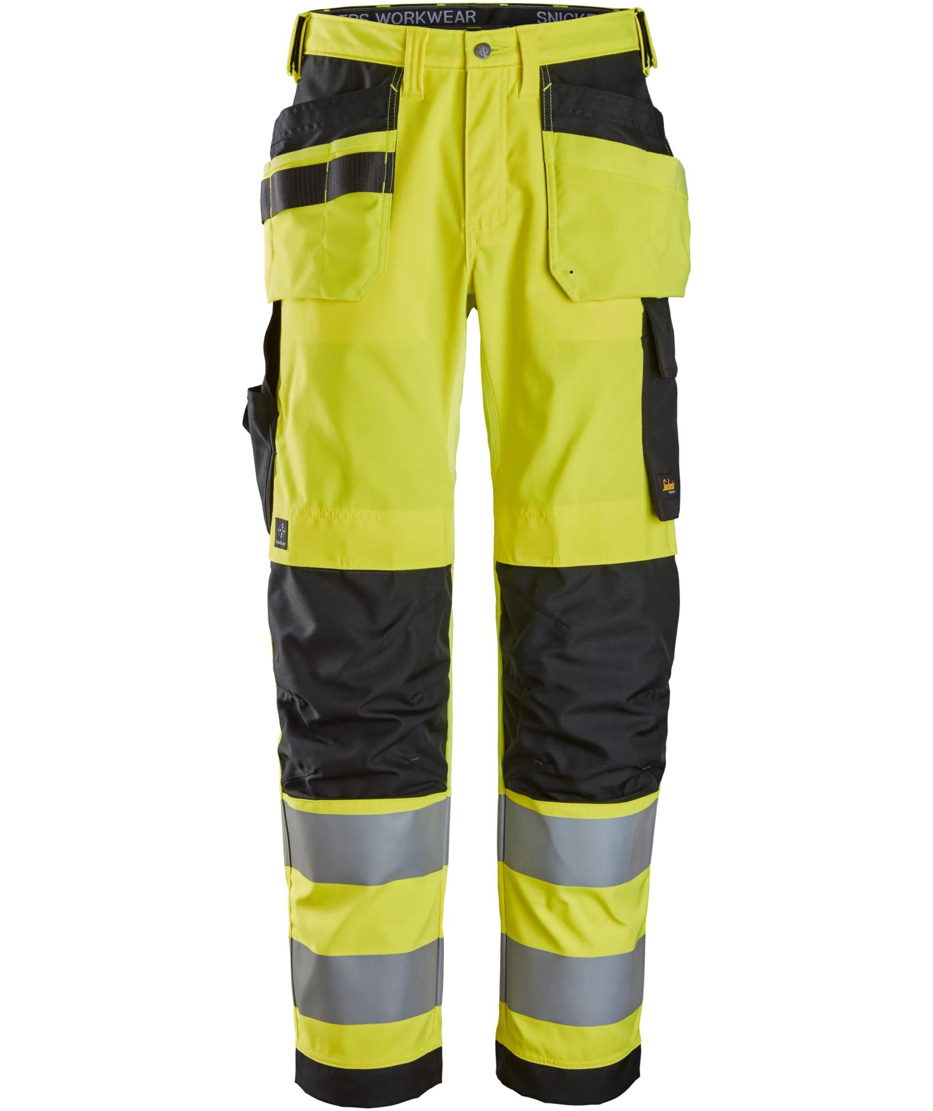 Snickers h&aring;ndv&aelig;rkerbukser 6238, Hi-vis Gul/Sort, Hi-vis Gul/Sort, swatch