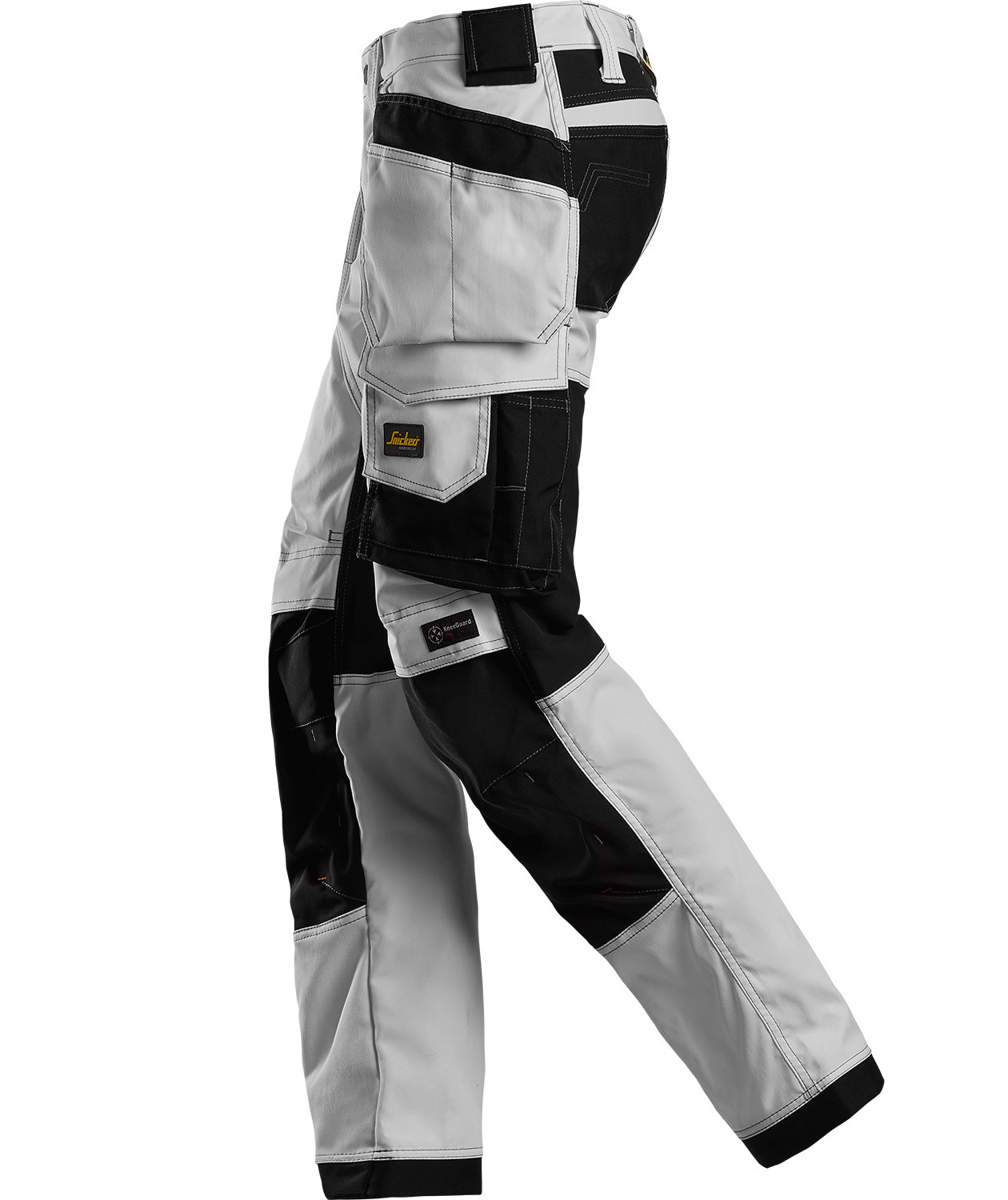Snickers AllroundWork hantverksbyxa 6247 dam, Vit/Svart, large image number 2
