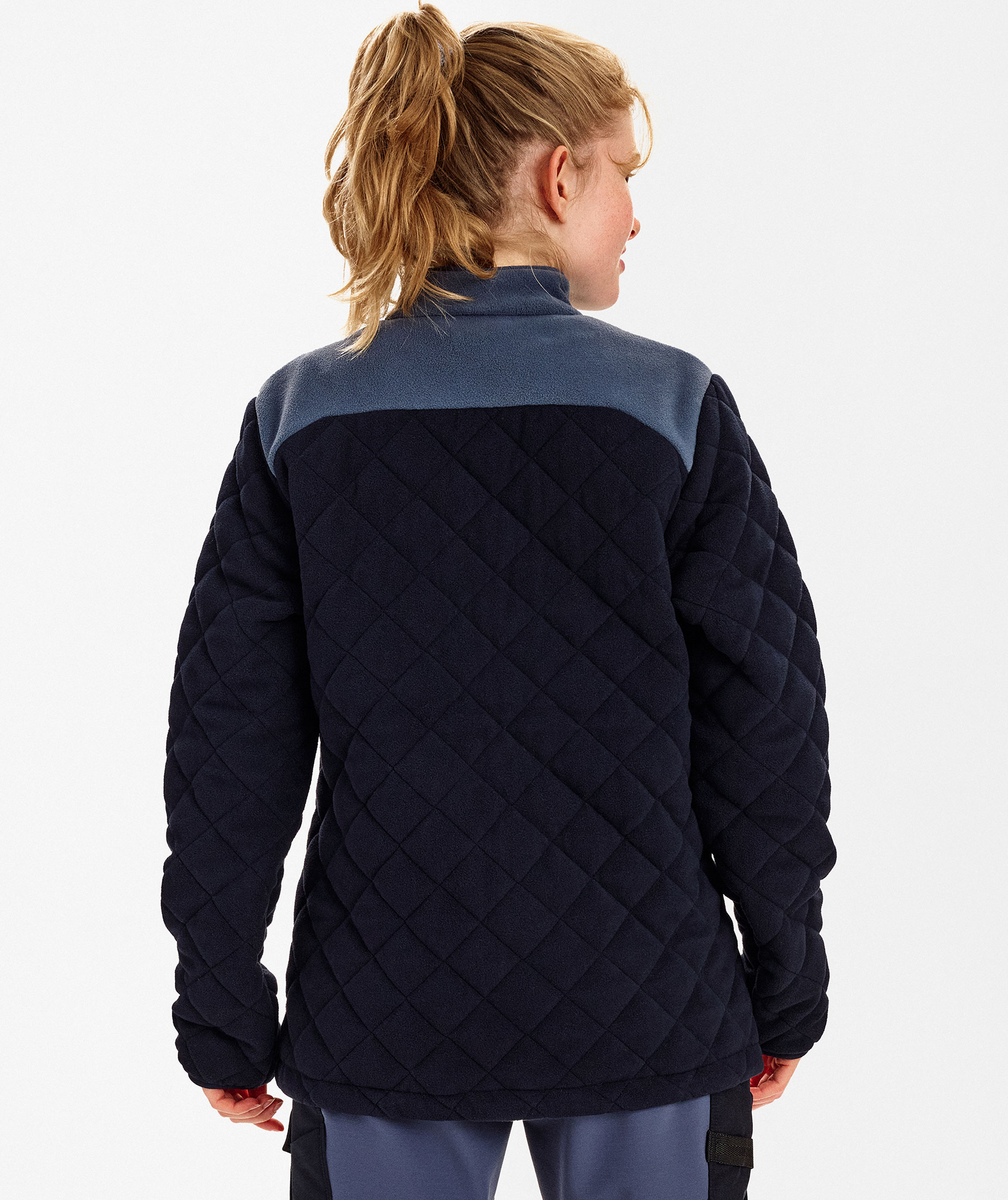 Engel Entire vadderad fleecejacka dam, Deep Blue/Dark Sea, large image number 4