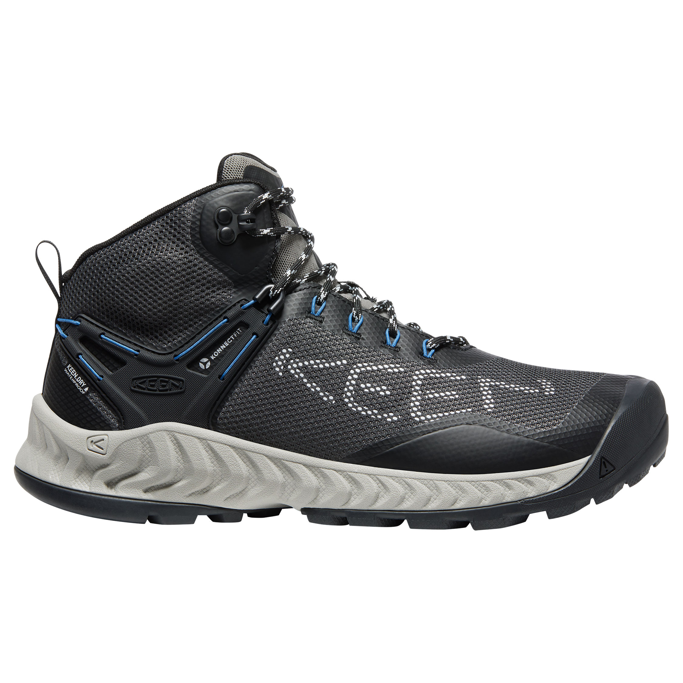 Keen Nxis Evo Mid WP hiking boots, Magnet/bright cobalt, large image number 2