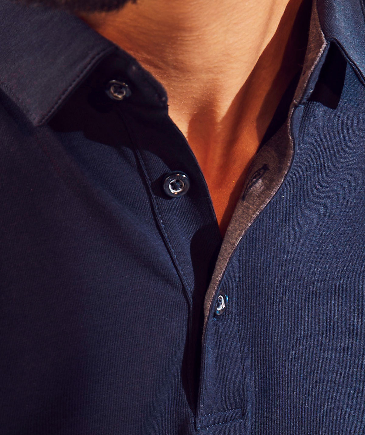 ID business polo med stretch, Navy, large image number 4