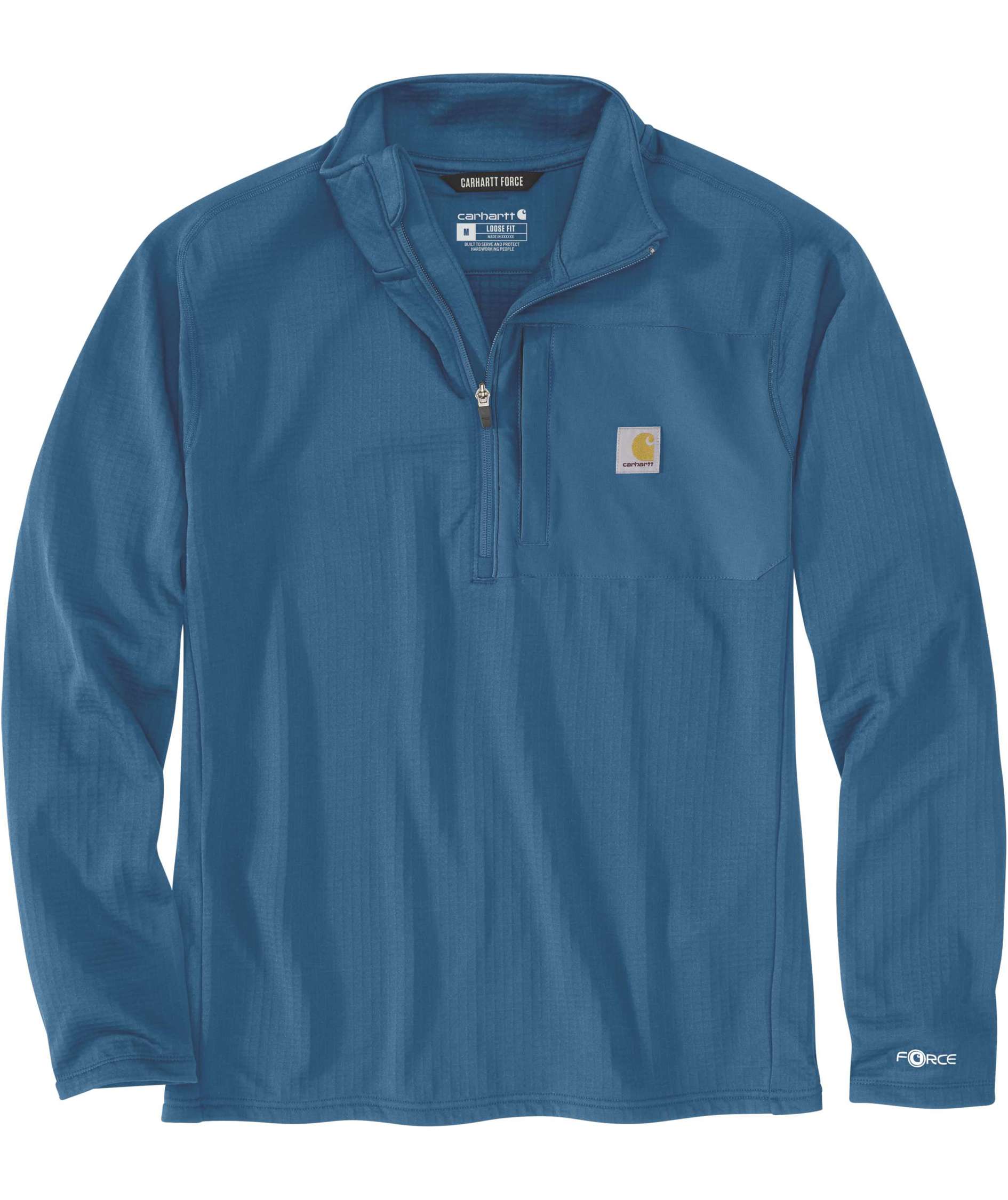 Carhartt Mock Neck half zip midlayer, Dark Horizon Blue