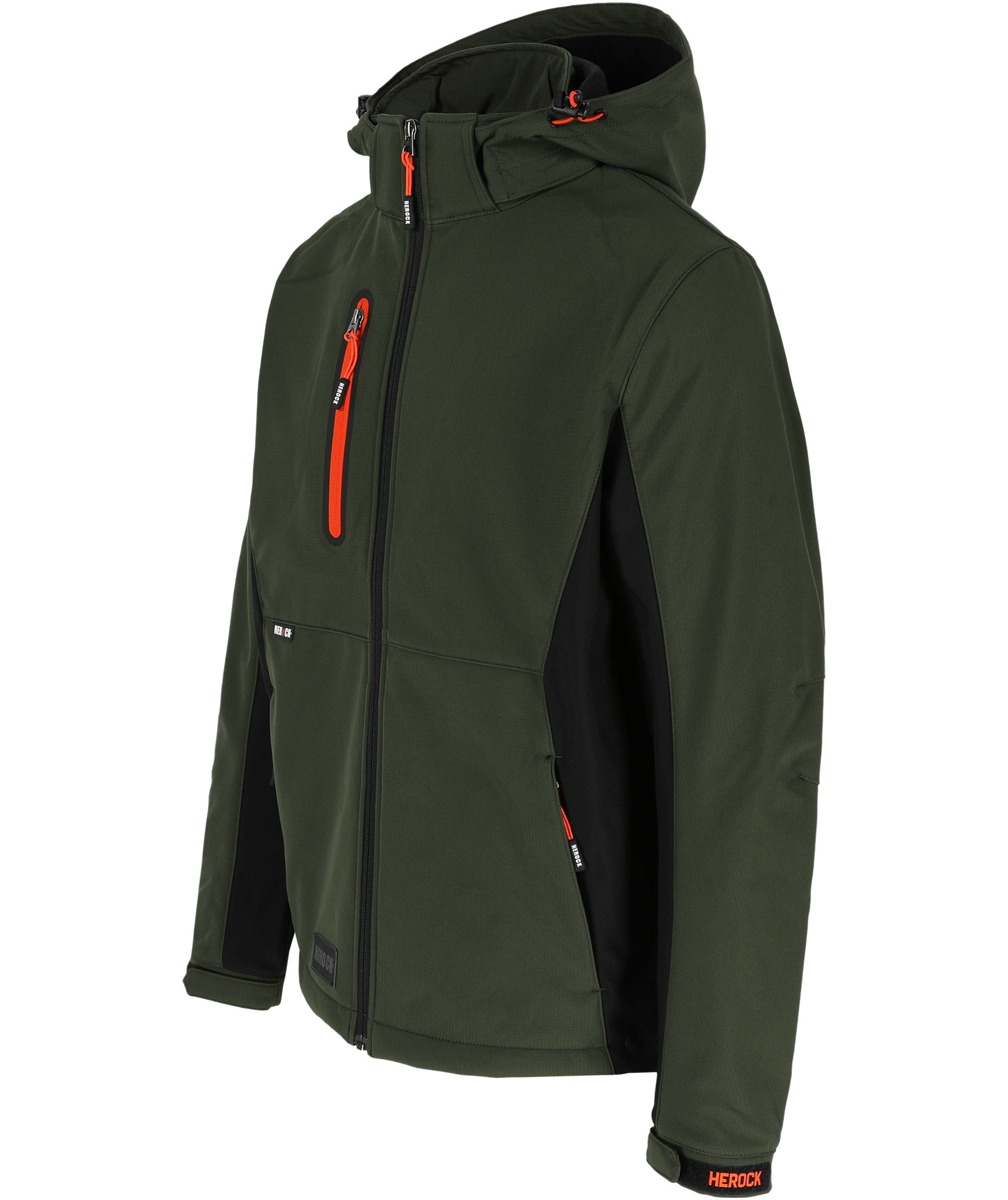 HEROCK Trystan softshelljakke, Dark Khaki/Black, large image number 5