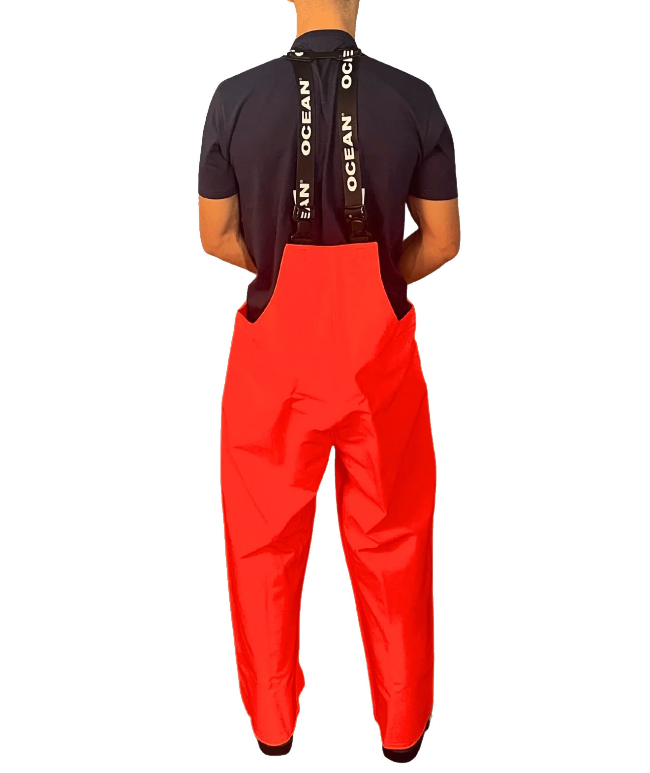 Ocean Offshore Pro FR rain bib and brace trousers, Orange