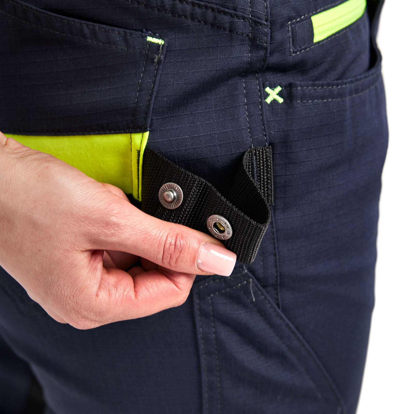 Bl&aring;kl&auml;der Unite Damen Diensthose, Dunkel Marine/Hi-Vis Gelb, large image number 5