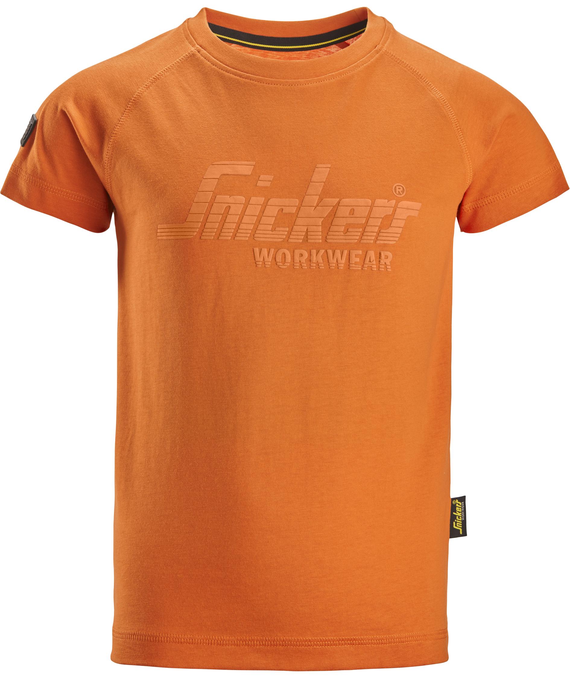 Snickers logo T-skjorte 7514 for barn, Warm Orange, Warm Orange, swatch