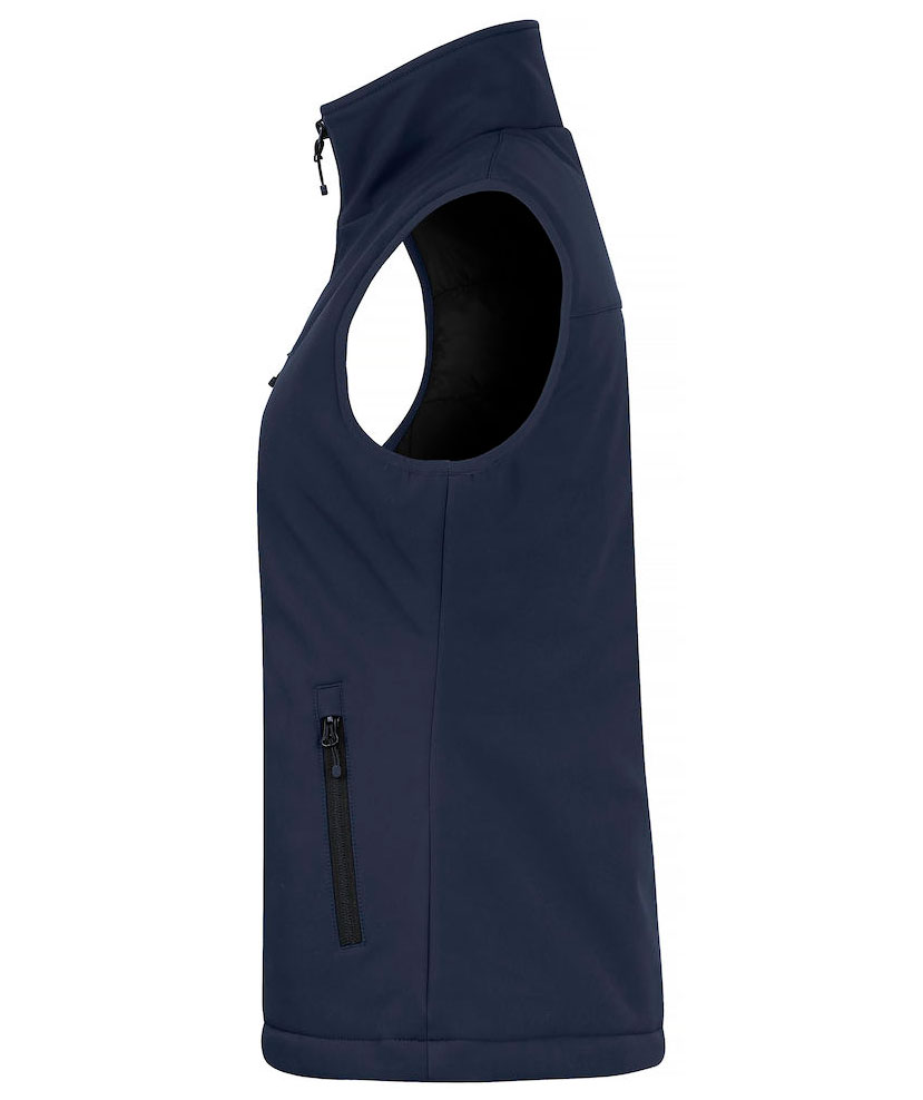Clique lined women's softshell vest, Dark navy, large image number 2