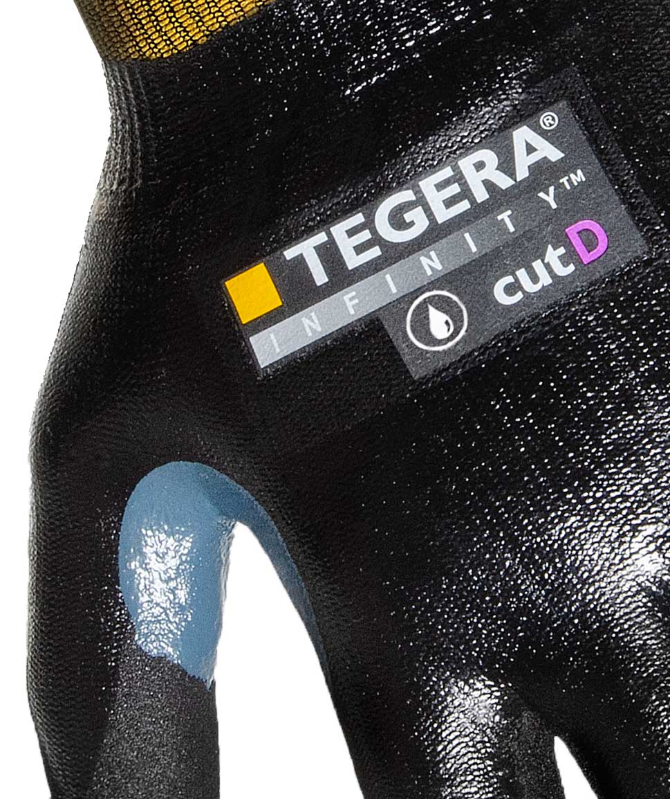 Tegera 8812 Infinity sk&aelig;reh&aelig;mmende handsker Cut D, Sort/Gul, large image number 2