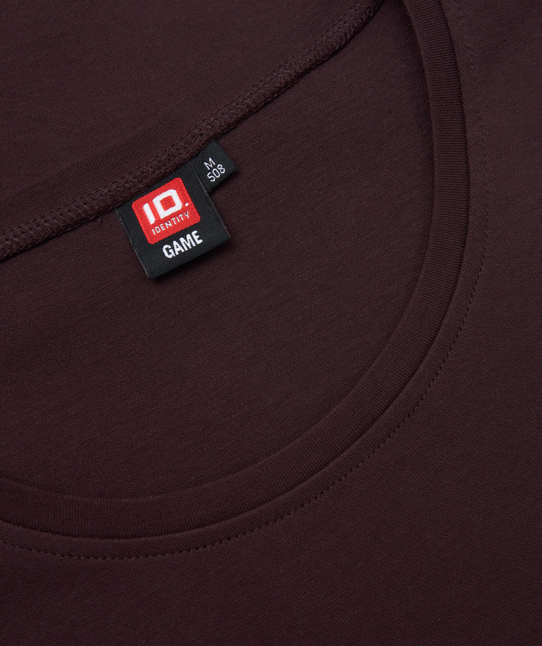 ID Interlock dame T-shirt, Dark bourdeaux, large image number 3