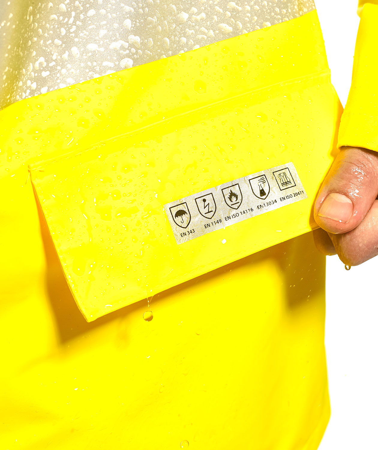 Portwest FR Sealtex rain jacket, Hi-Vis Yellow, large image number 3