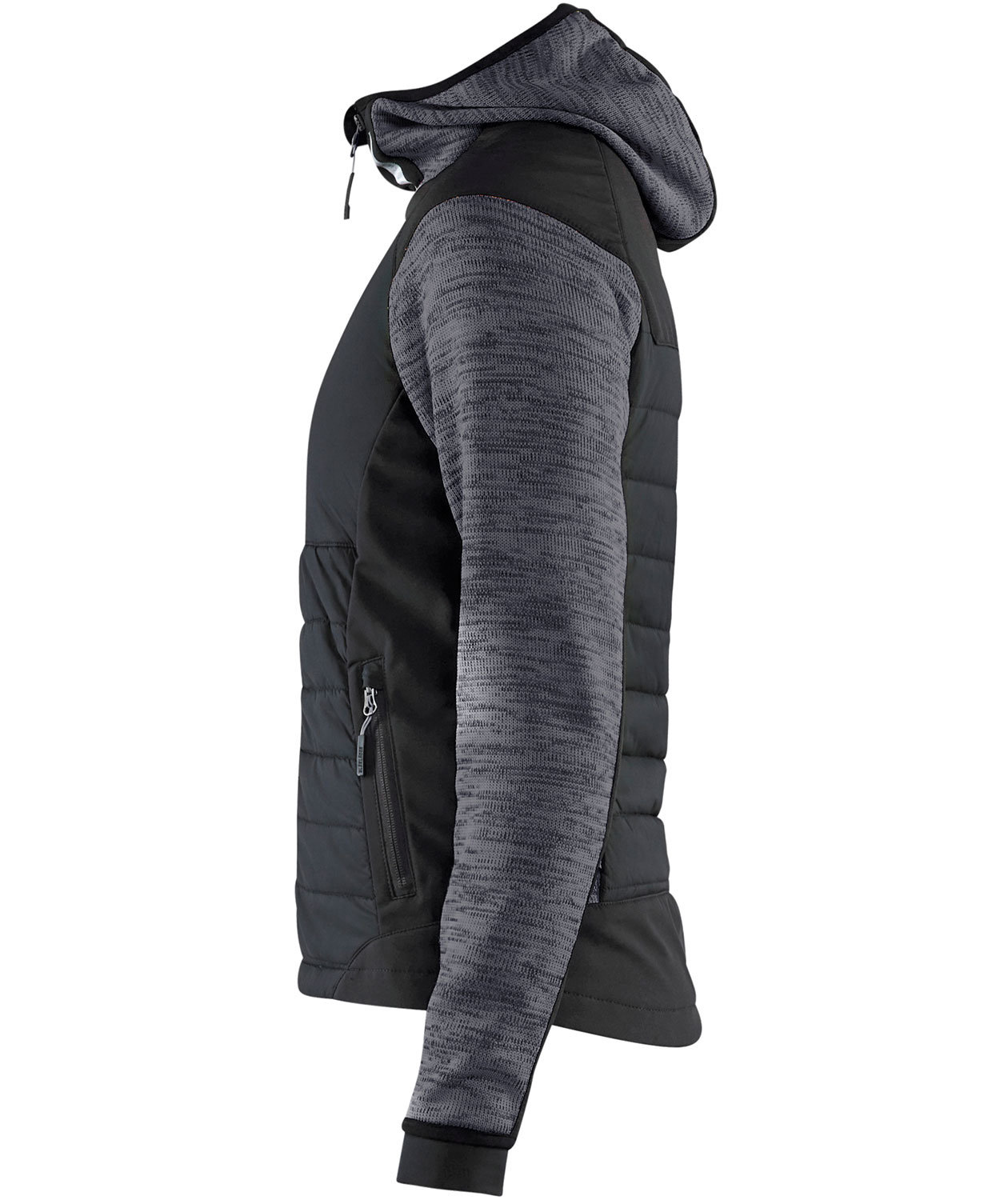 Bl&aring;kl&auml;der dame hybridjakke, M&oslash;rkegr&aring;/Svart, large image number 2