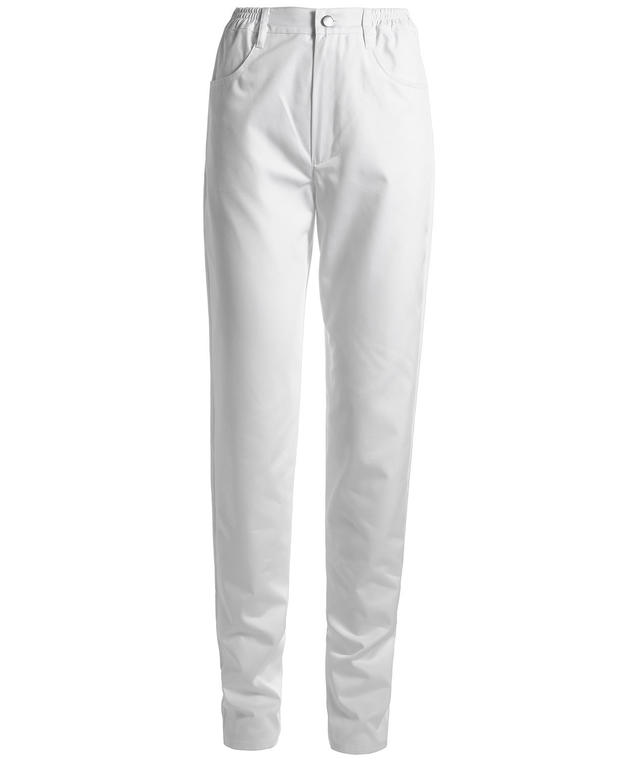 Kentaur damebukser jeansfacon benl&aelig;ngde 84 cm, Hvid