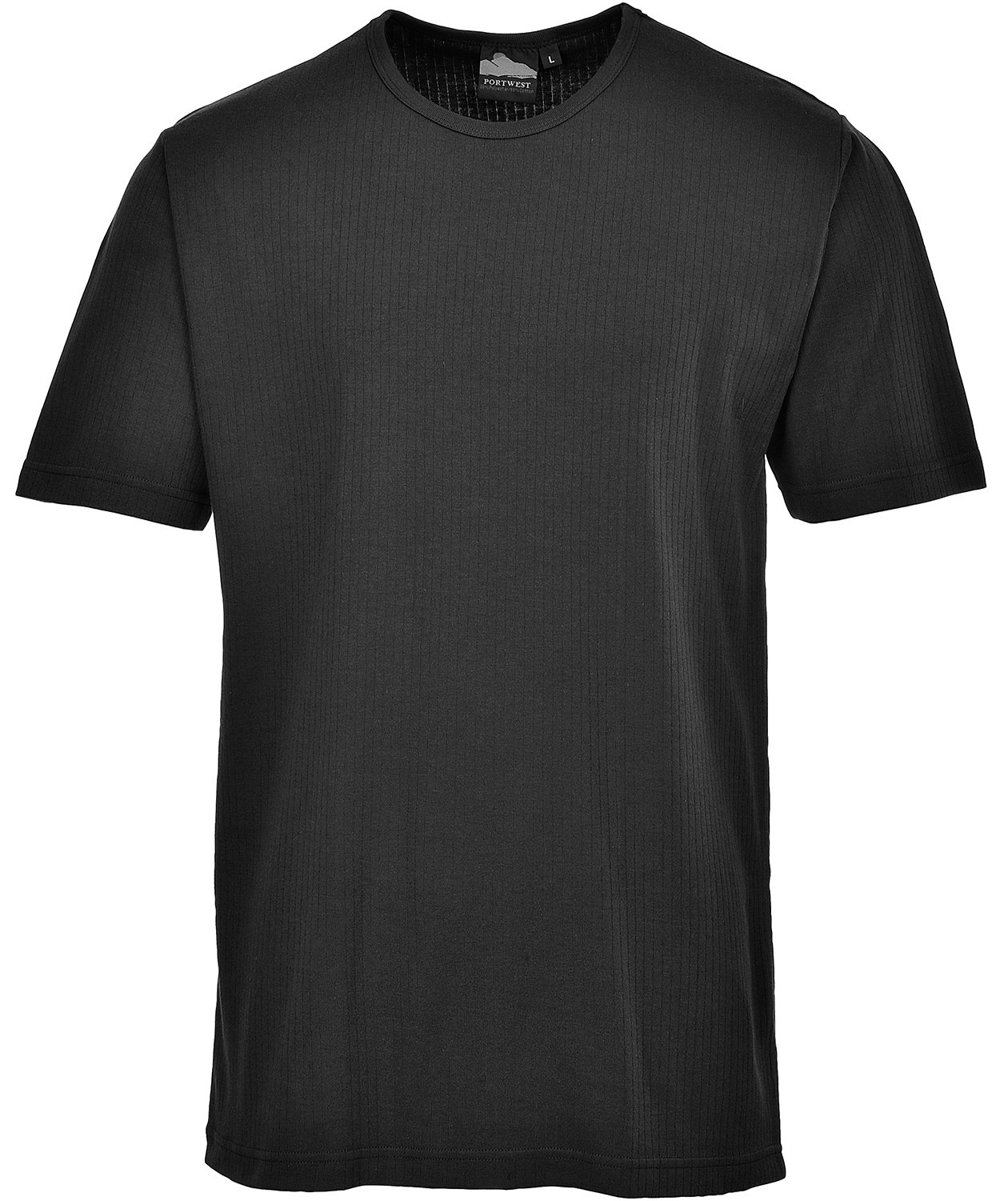 Portwest kort&aelig;rmet termoundertr&oslash;je, Sort